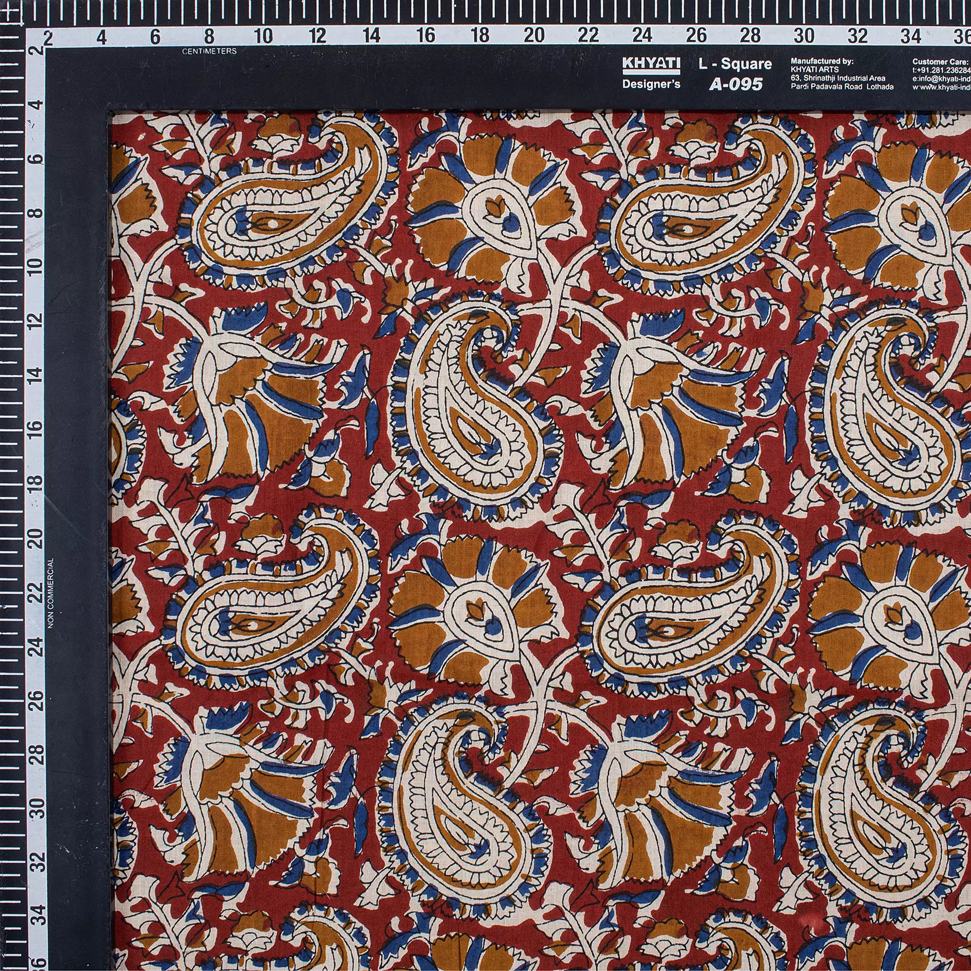 Paisley Cotton Bagru Hand Block Printed Fabric