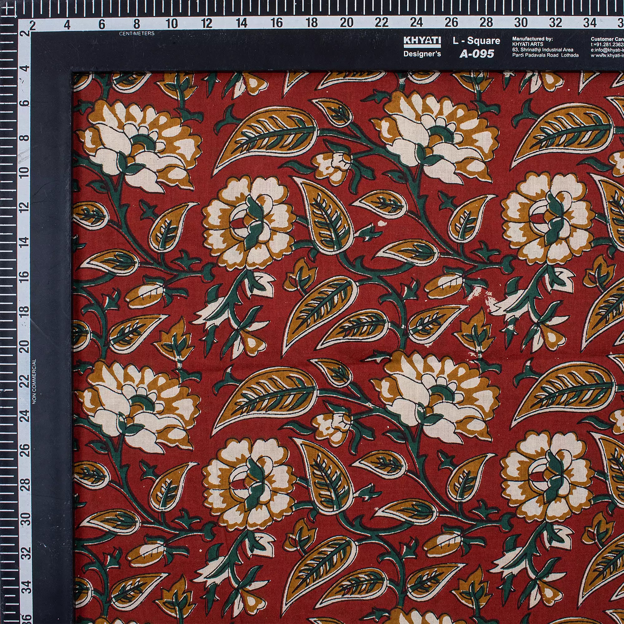 Bagru Hand Block Printed Floral Fabric