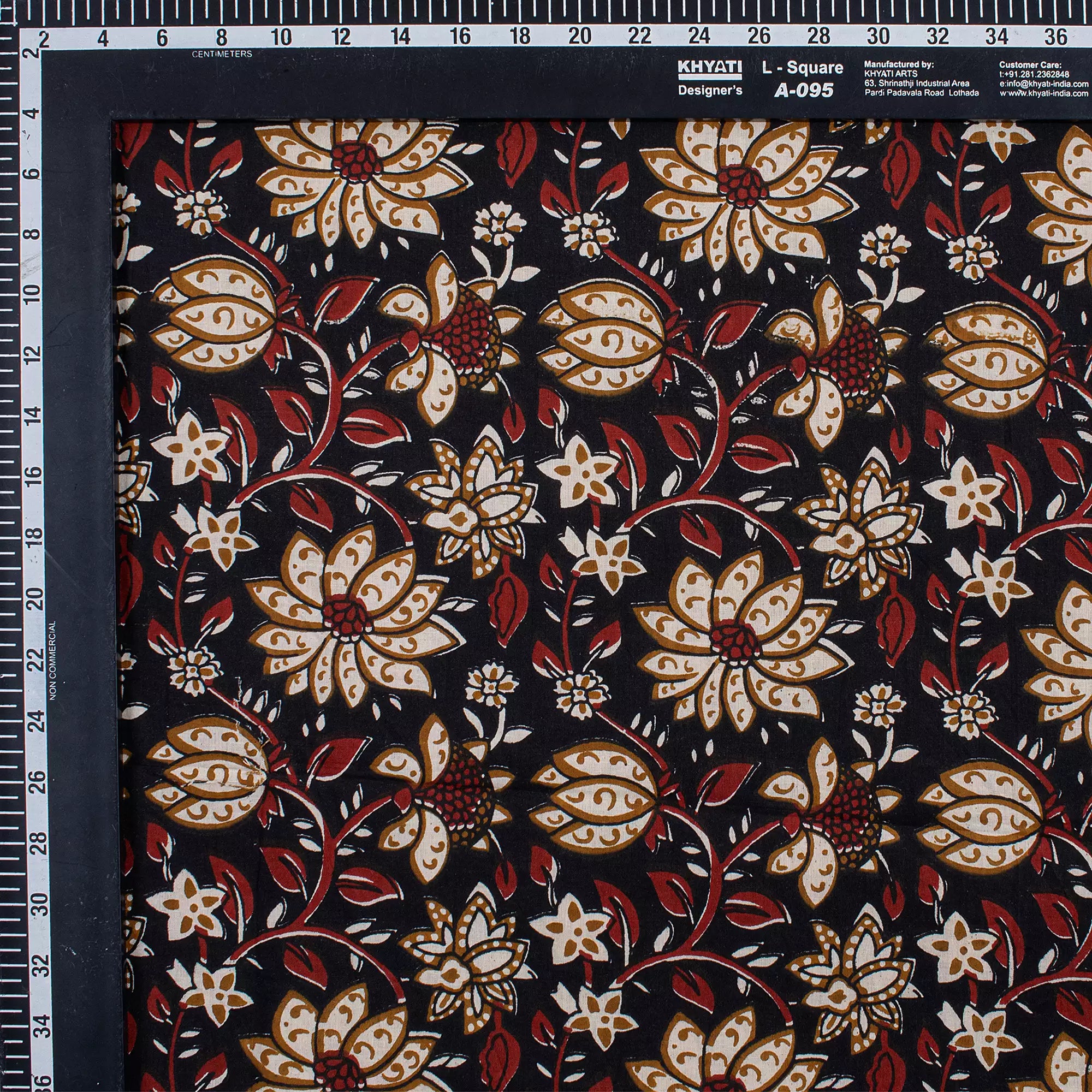 Cotton Floral Bagru Hand Block Printed Fabric