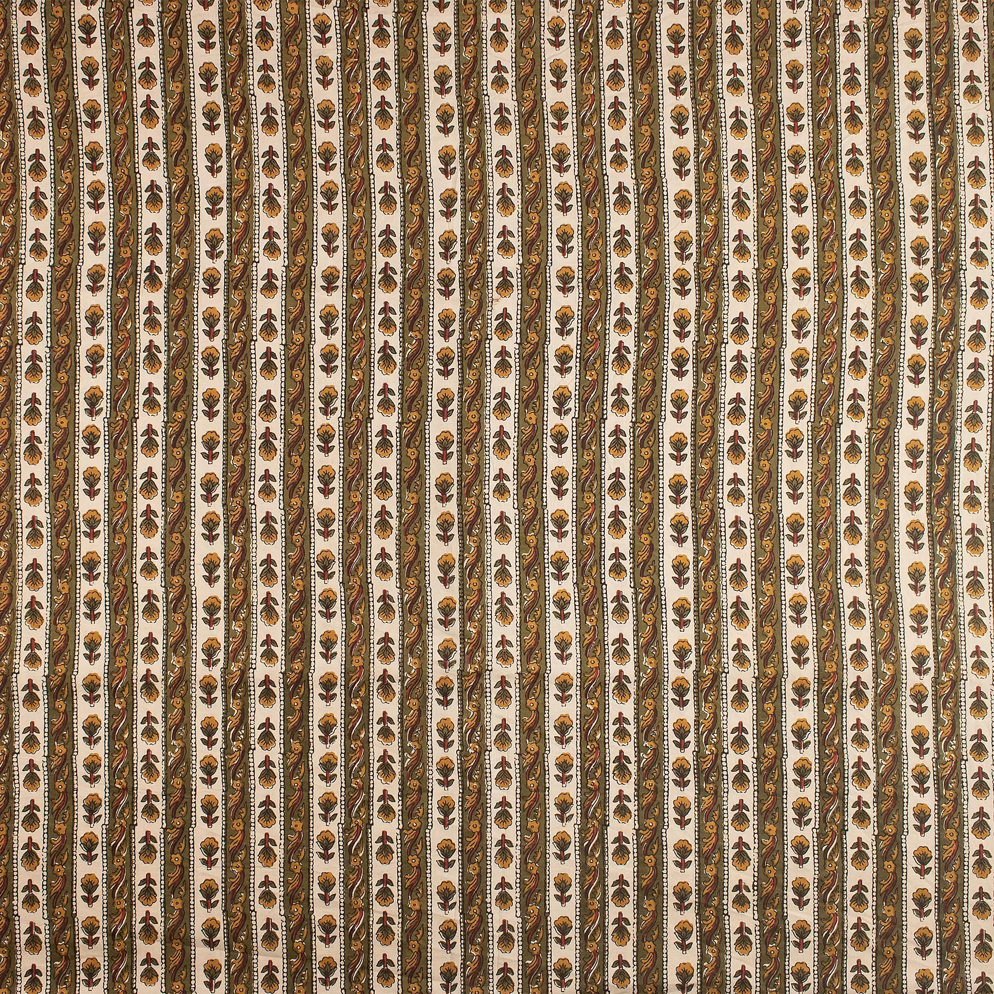 Bagru Stripe Printed Pure Cotton Fabric