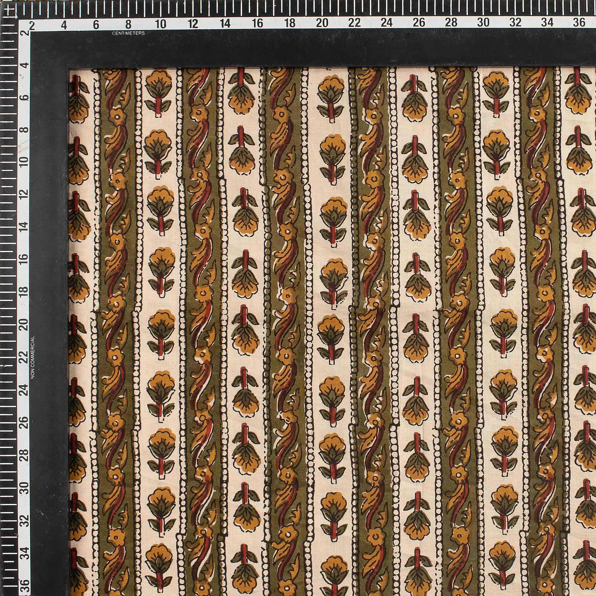 Bagru Stripe Printed Pure Cotton Fabric