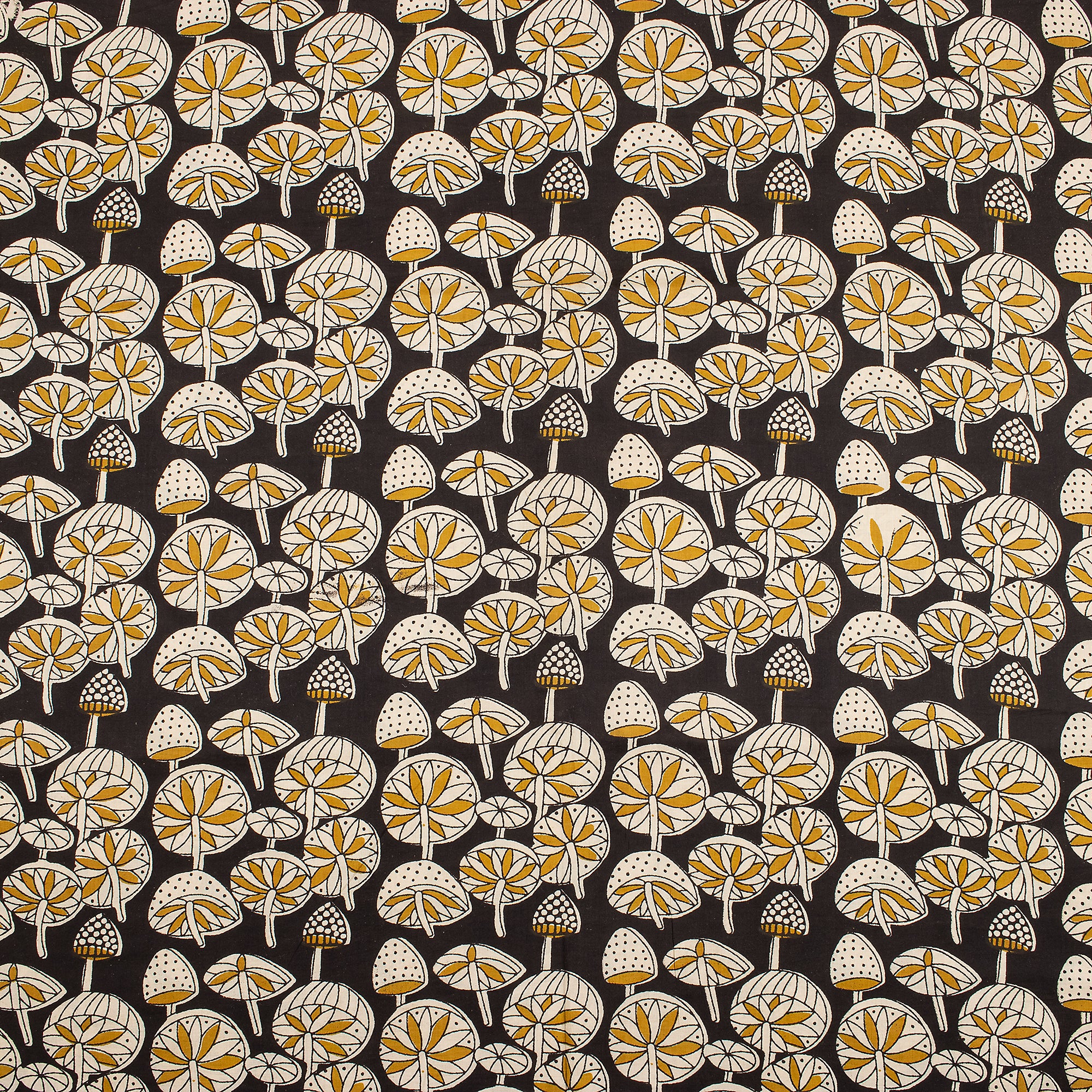 Bagru Cotton Black Masrom Printed Fabric by Yard