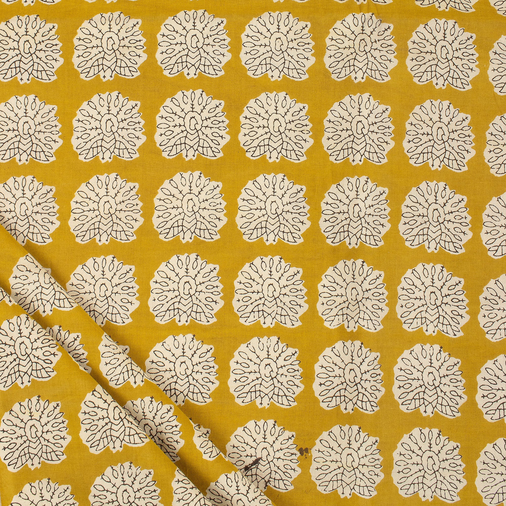 Online Peacock Hand Block Bagru Print Fabric