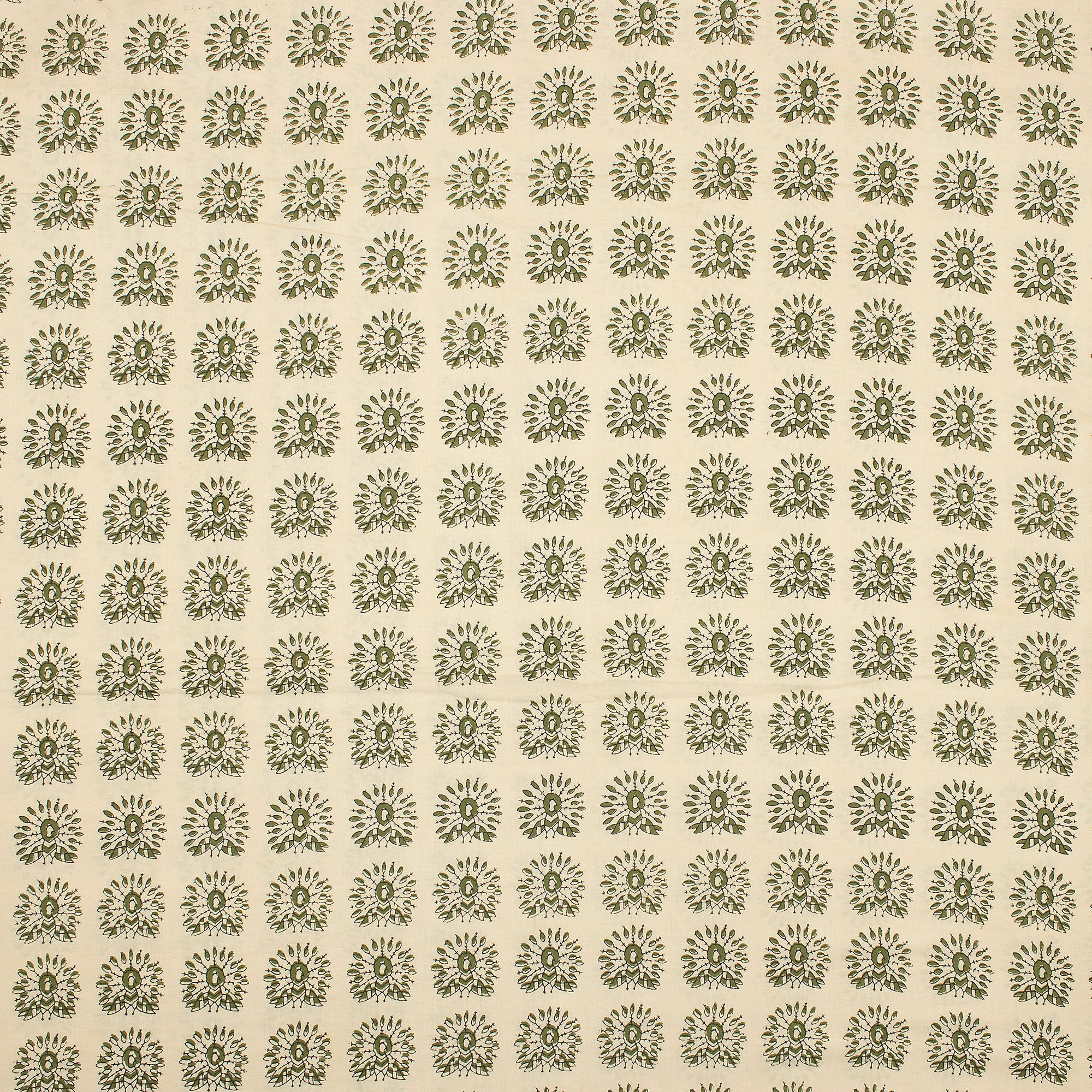 Handmade Bagru Peacock Printed Cotton Fabric Online