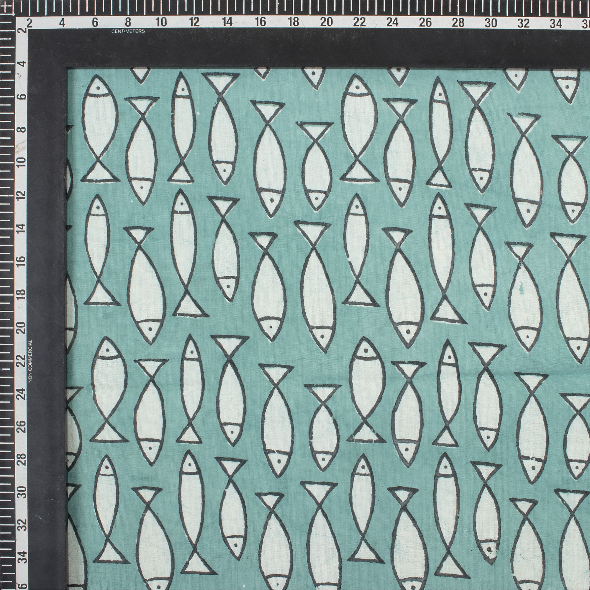 Indian Hand Block Print Fabric Fish Cotton Bagru Fabric