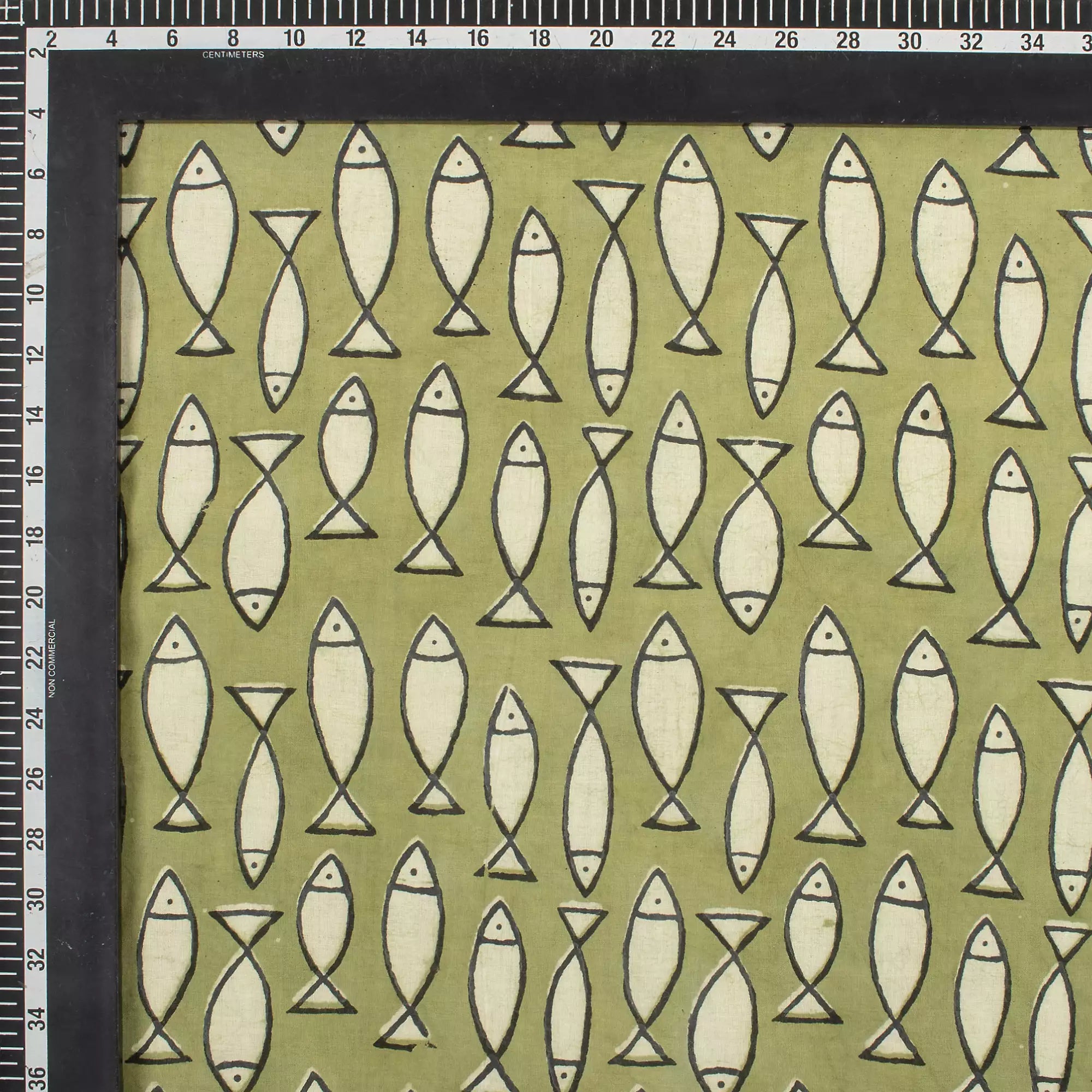 Fish Handmade Organic Cotton Bagru Fabric Online