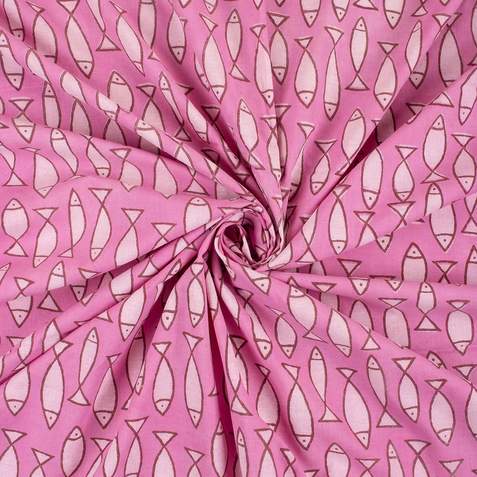 Premium Quality Fish Printed Bagru Fabric