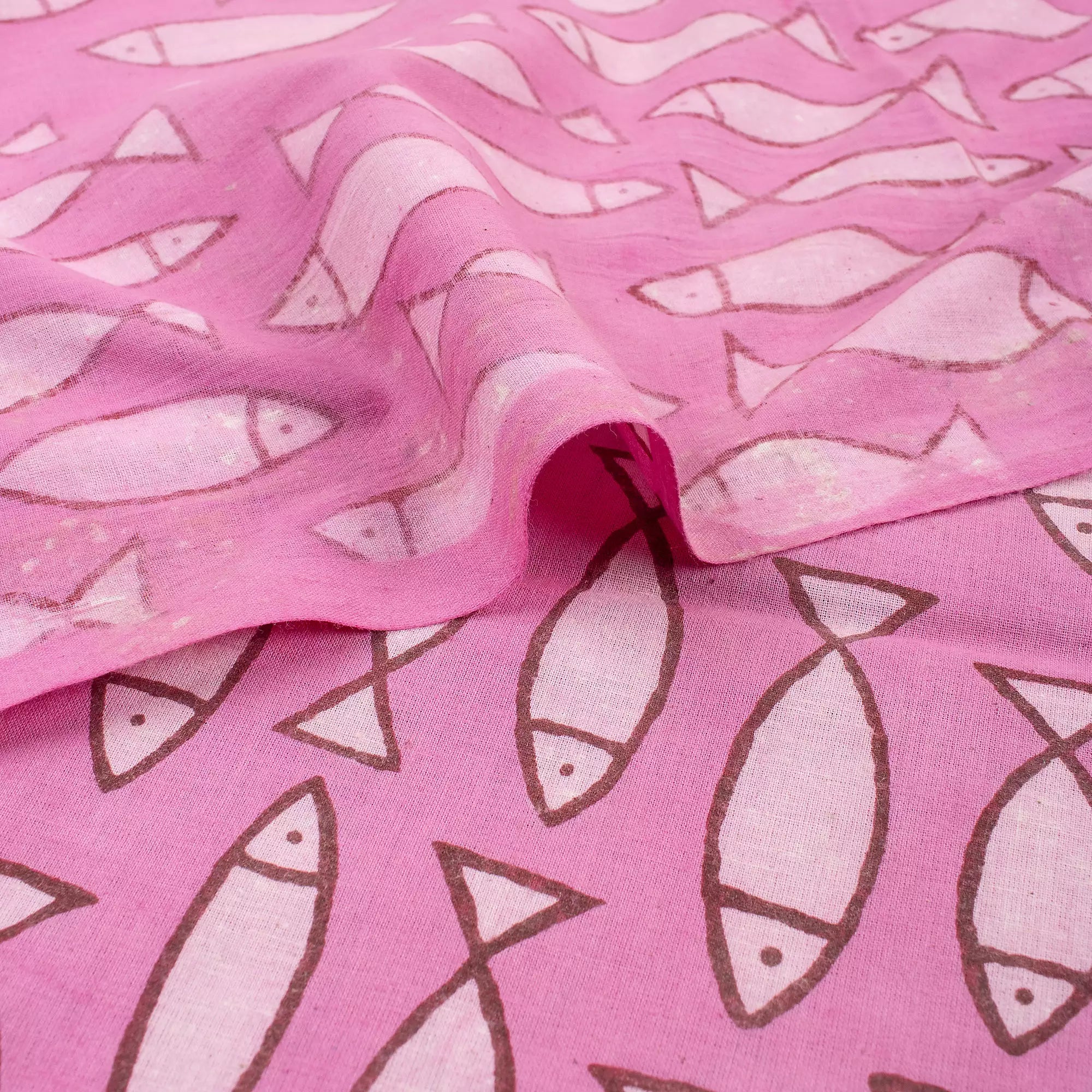 Premium Quality Fish Printed Bagru Fabric