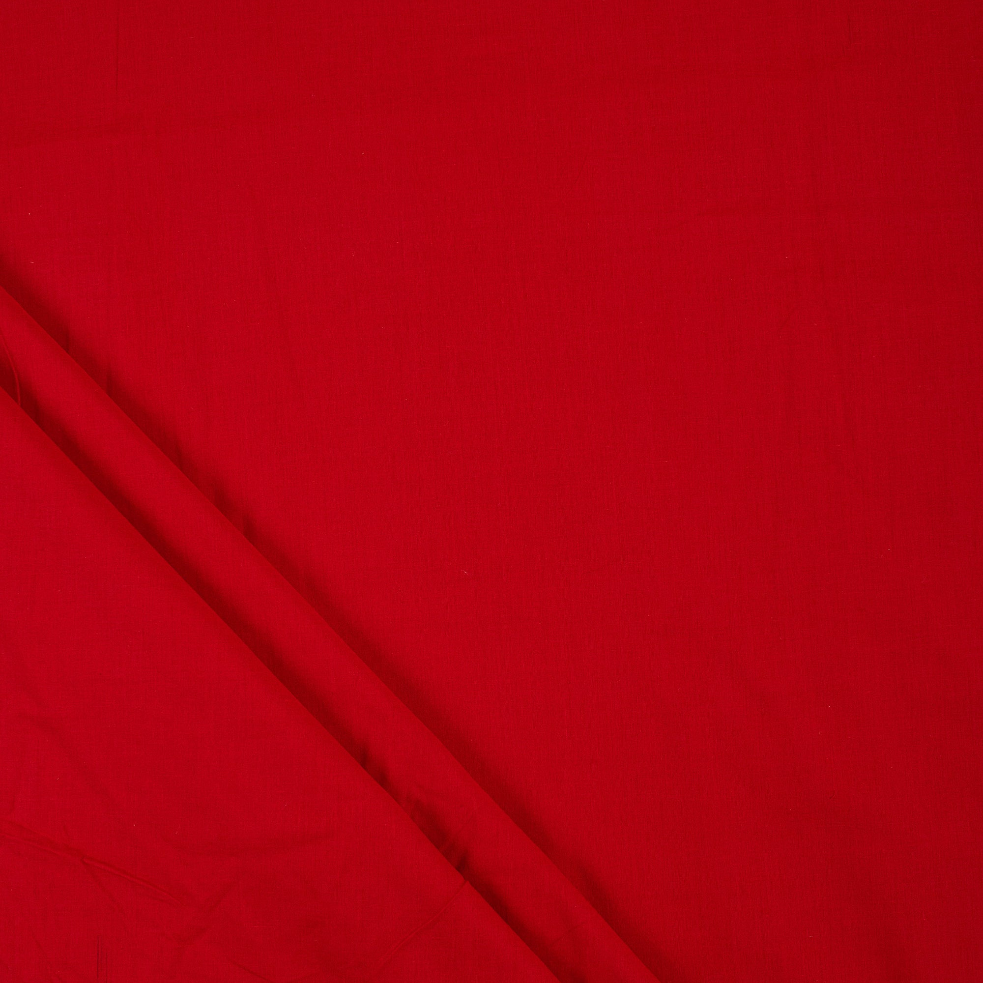 Solid Royal Red Plain Cotton Fabric