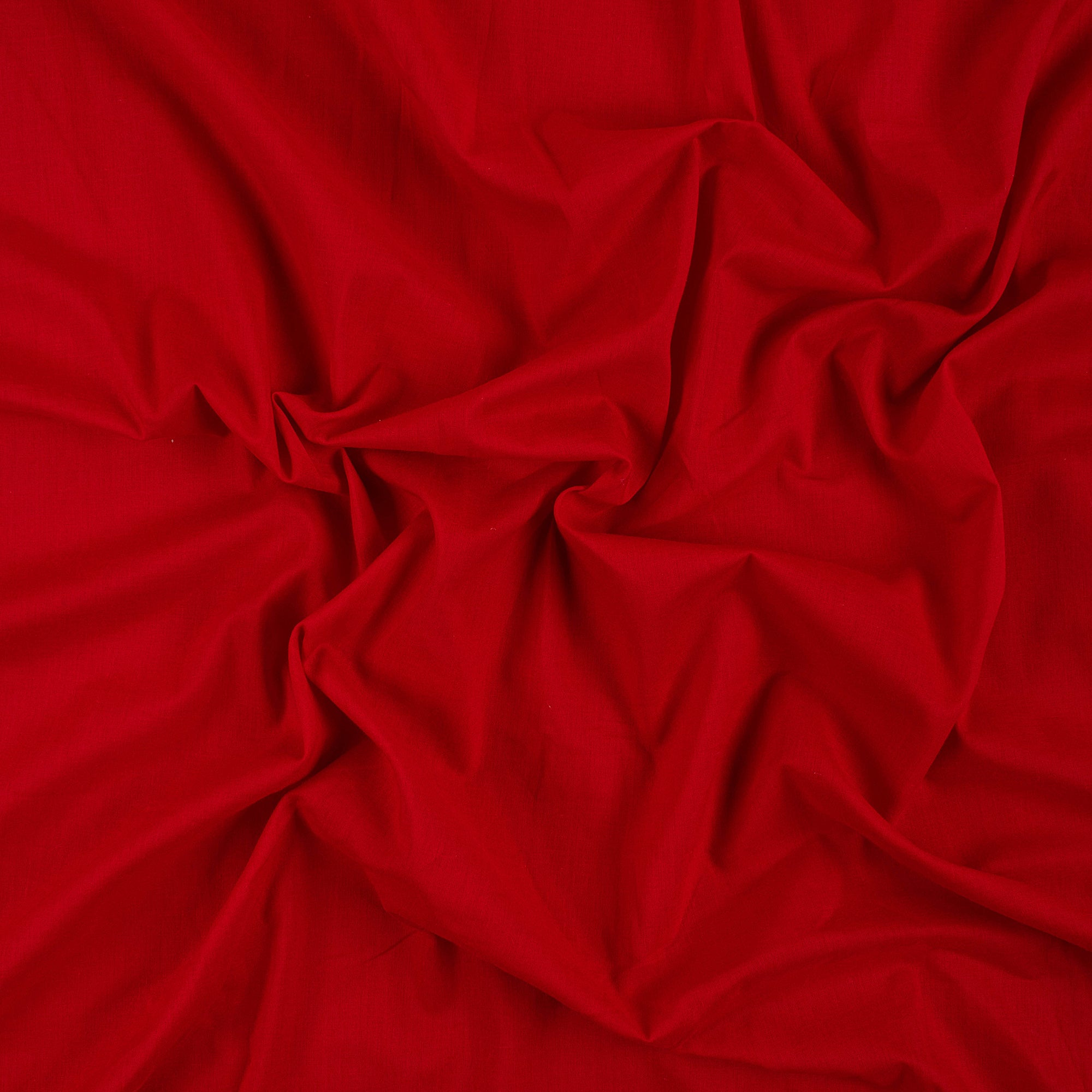 Solid Royal Red Plain Cotton Fabric