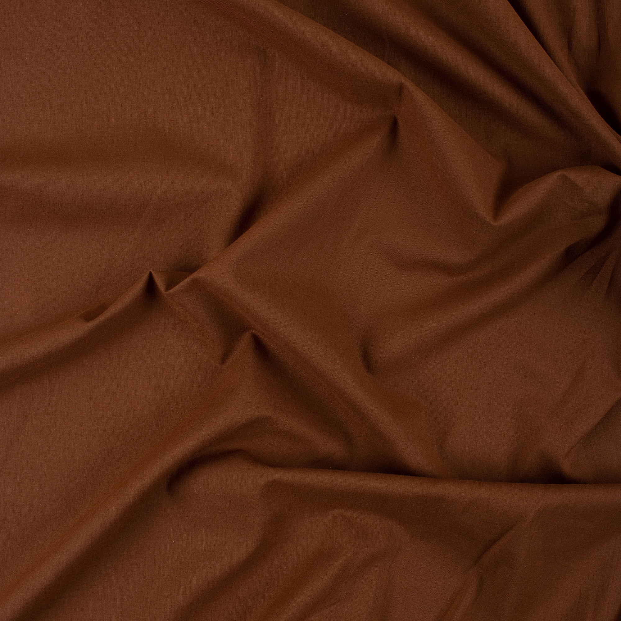 Solid Brown Cotton Cambric Fabric