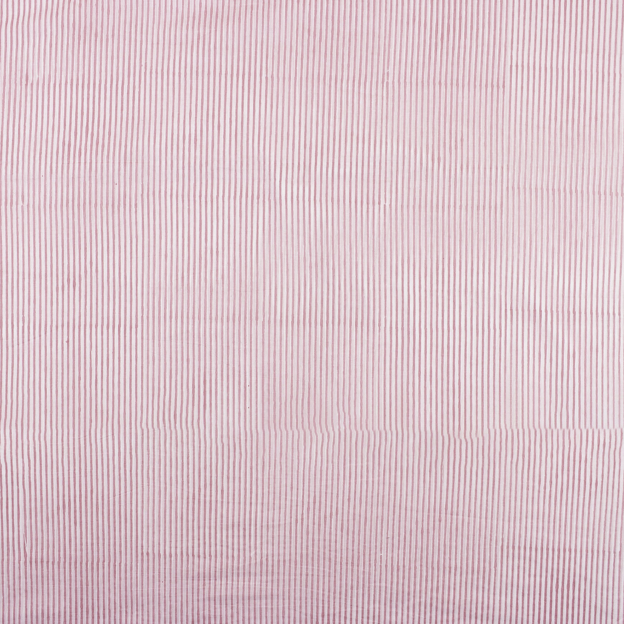 New Pink Stripe Organic Cotton Hand Block Print Fabric