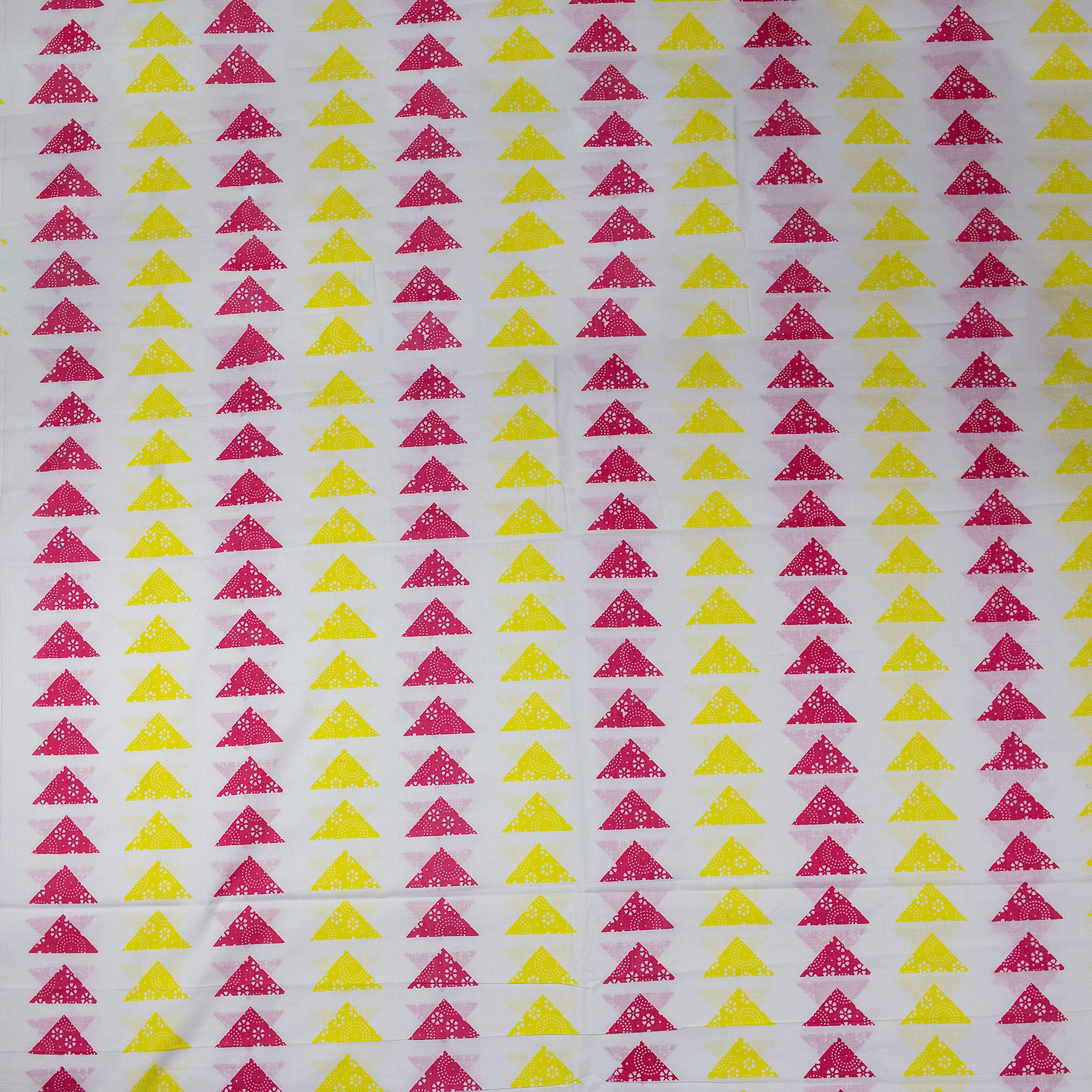 Multicolor Pure Cotton Ikat Print Fabric