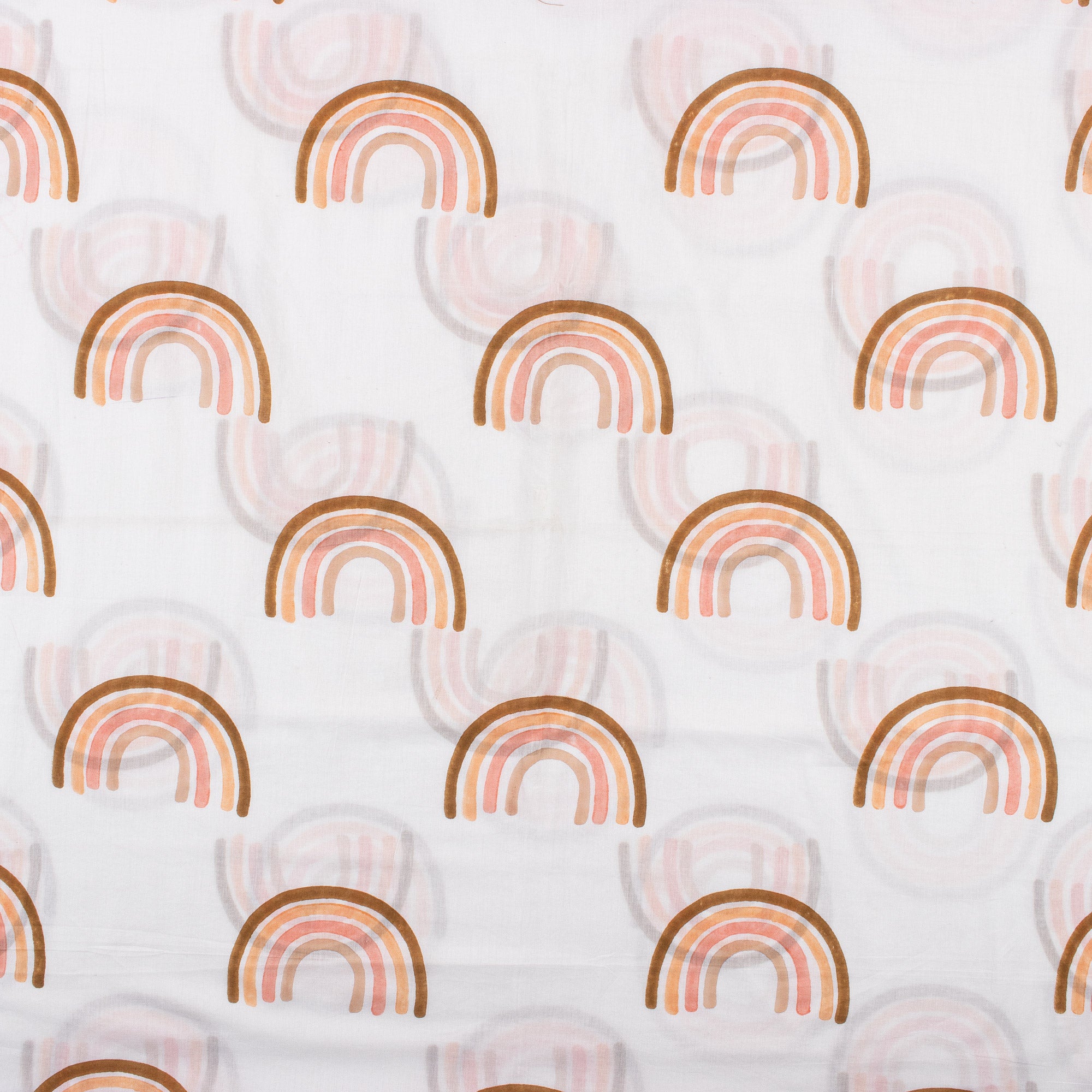 Organic Pure Cotton Rainbow Handmade Fabric