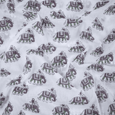 Handmade Elephant Print Pure Cotton Fabric