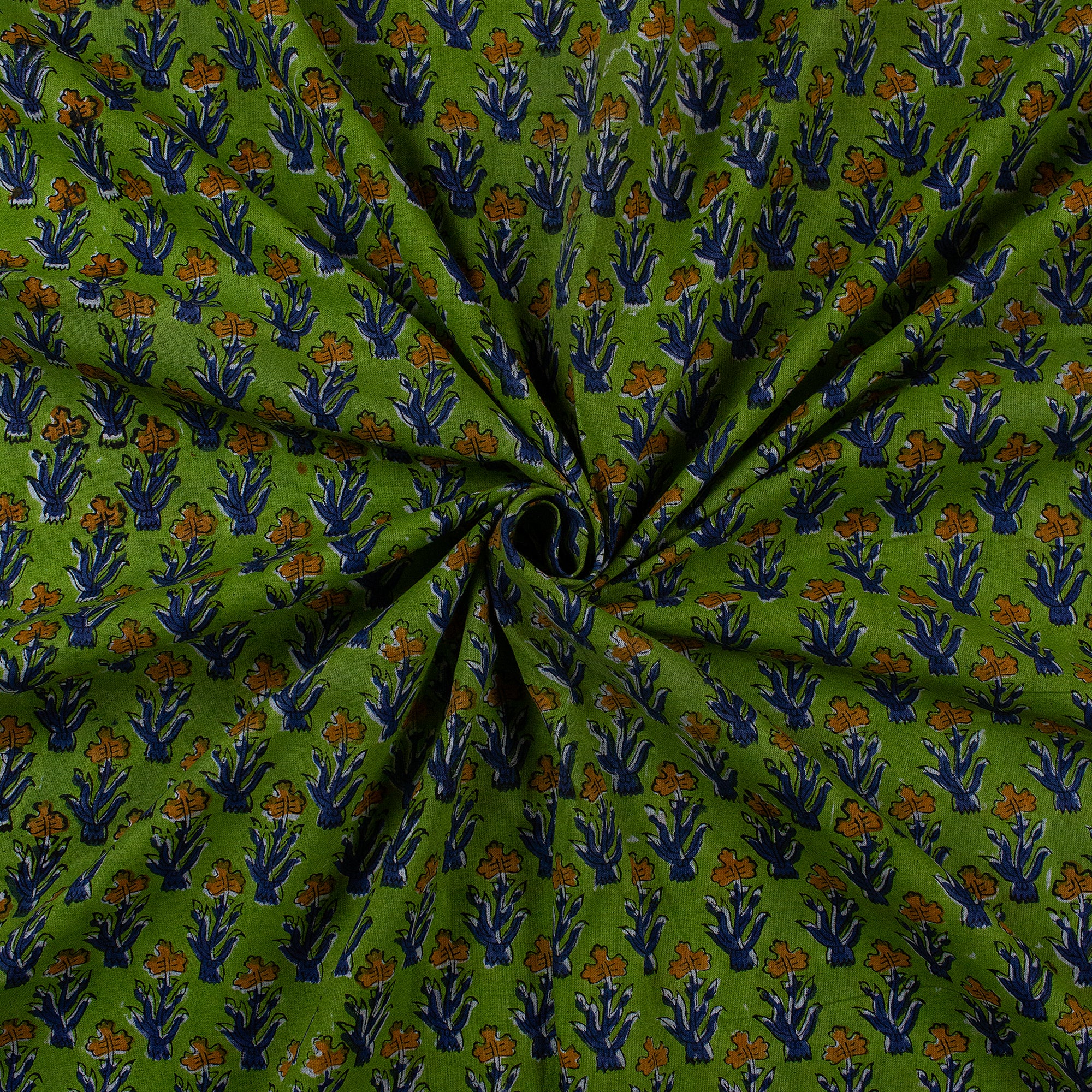 Green Floral Best Fabric for Kurti