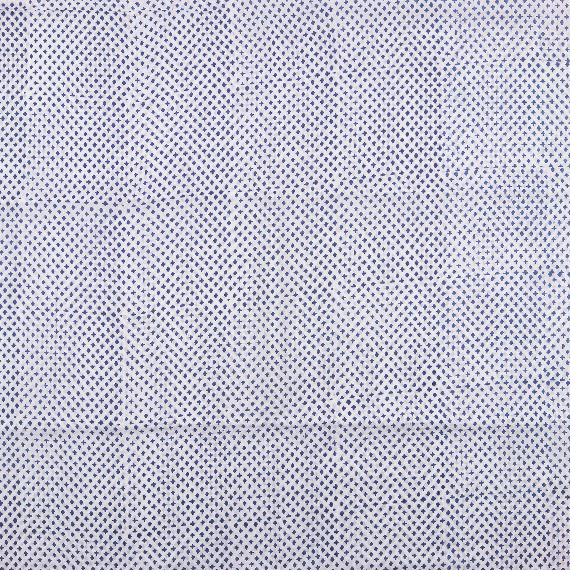 Blue Abstract Hand Block Printed Fabric for Kurti Fabric