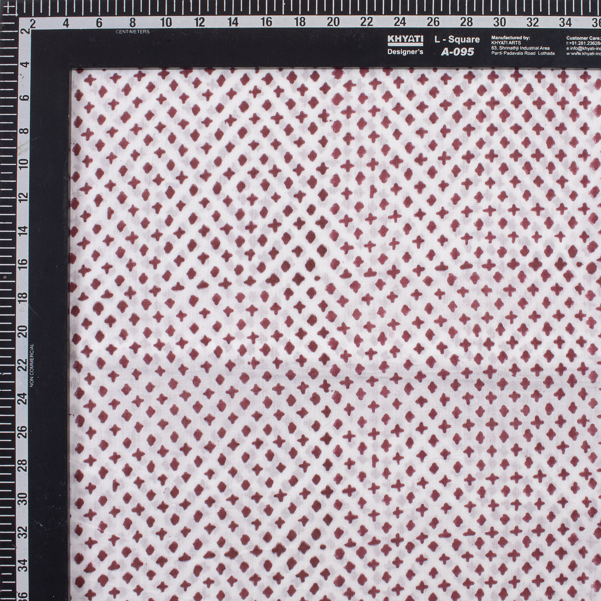 Blue Leaf Hand Block Printed Pure Cotton Fabric Online