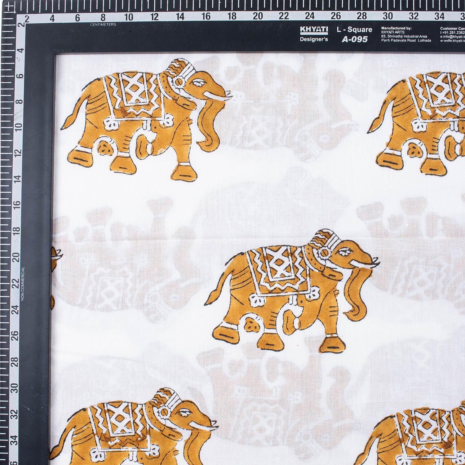 Light Weighted Animal Print Indian Hand Blocked Pure Cotton Fabric for Apron