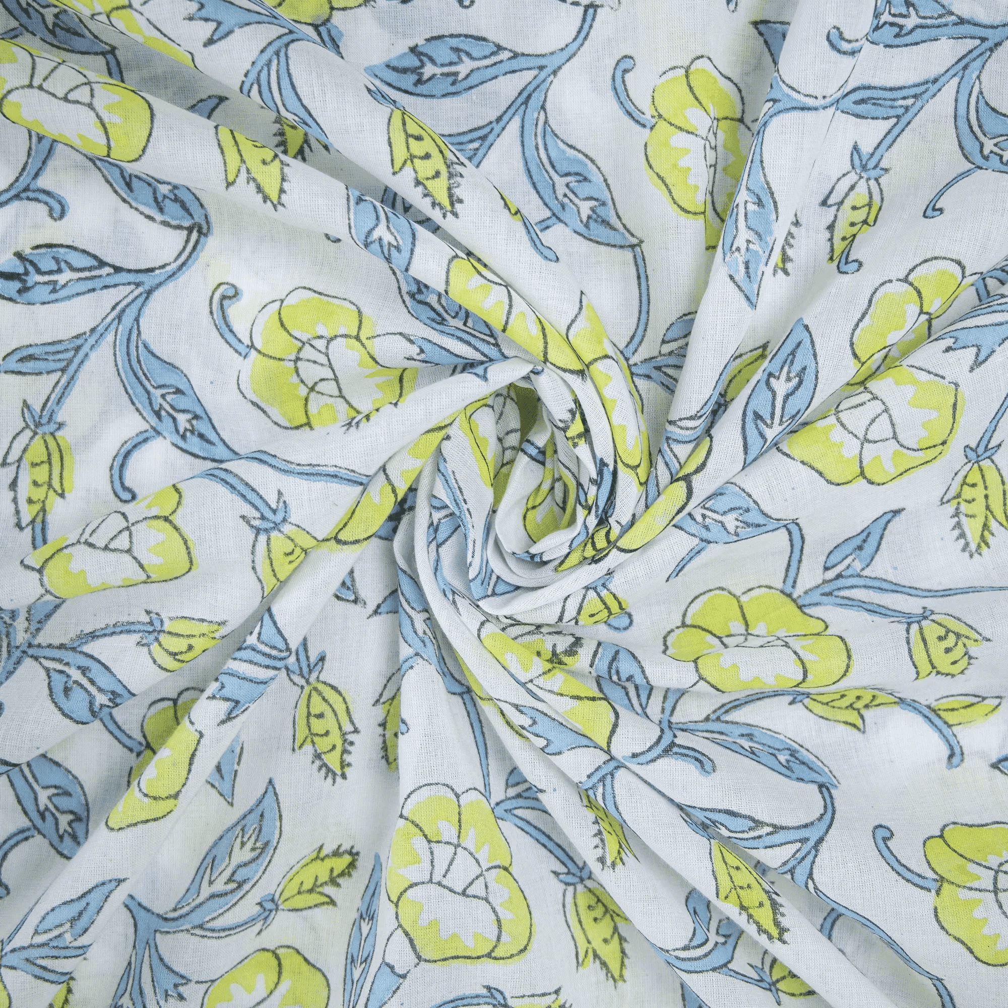 Hand Block Floral Print Best Fabric for Kurti