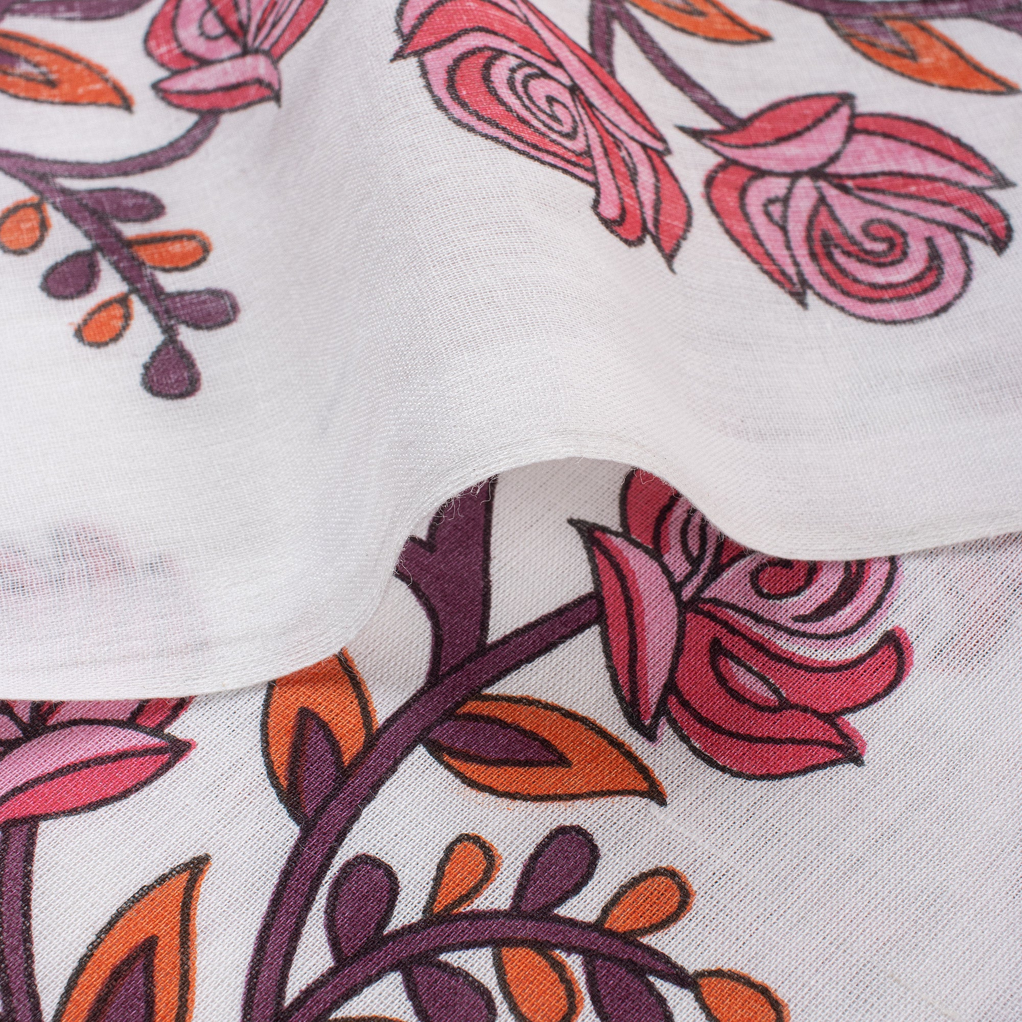 Organic Cotton Hand Block Printed Fabric