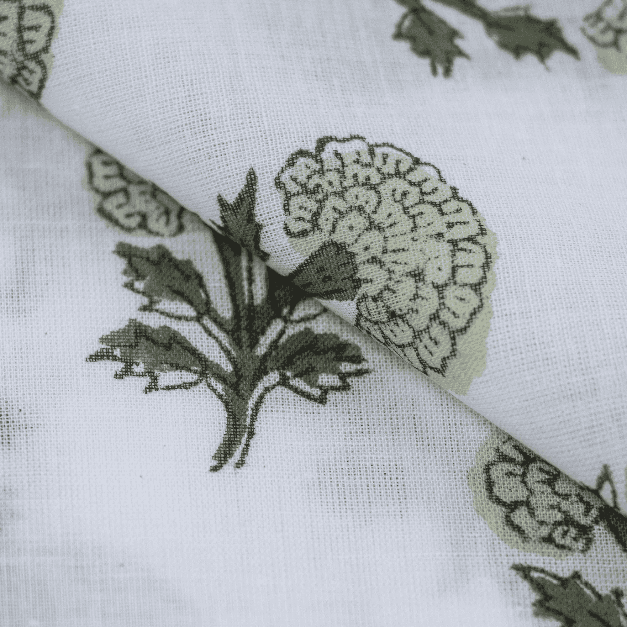 Sanganeri Block Print Organic Cotton Fabric