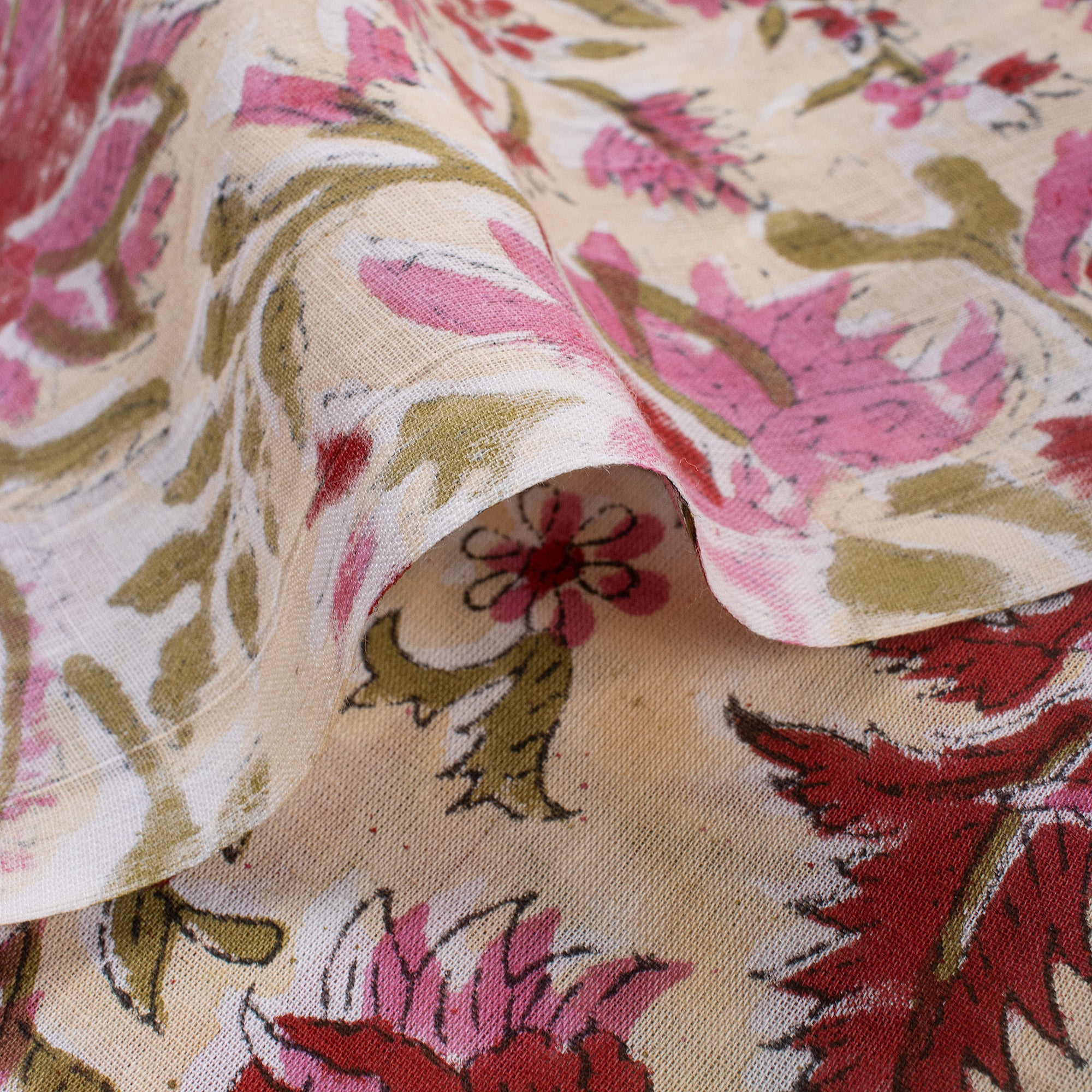 Breathable Hand Block Printed Cotton Fabric