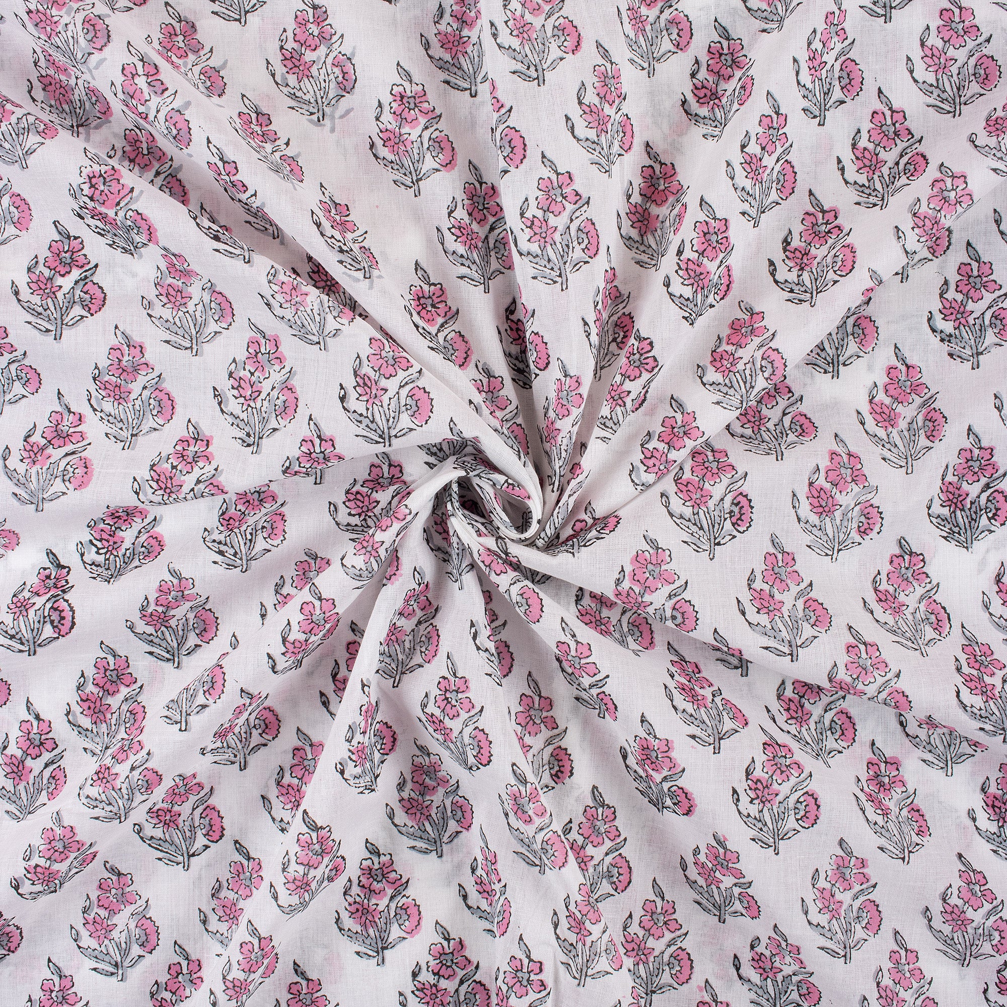 Booti Hand Block Printed Fabric by Yard Online