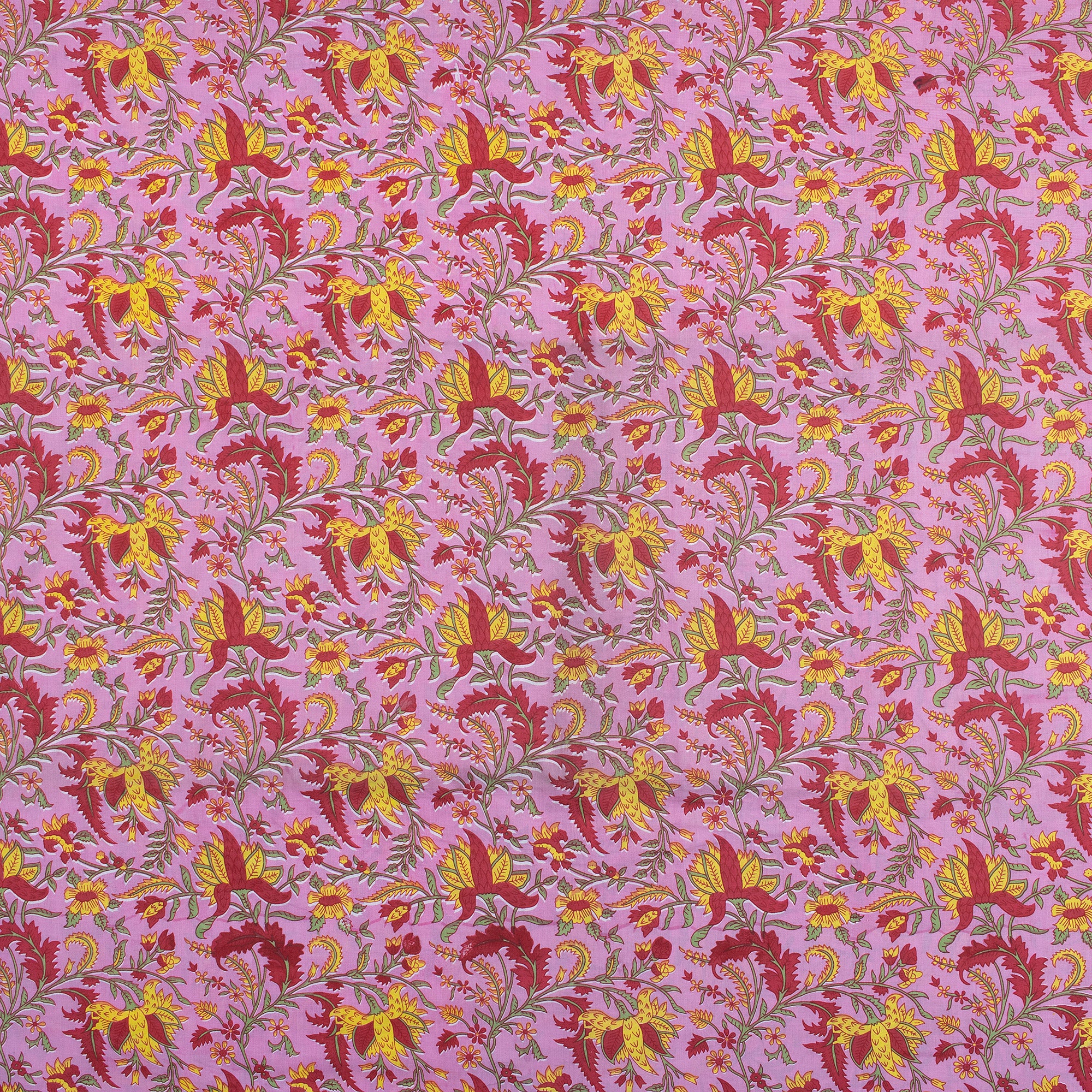 Indian Dress Making Floral Hand Block Printed Fabric