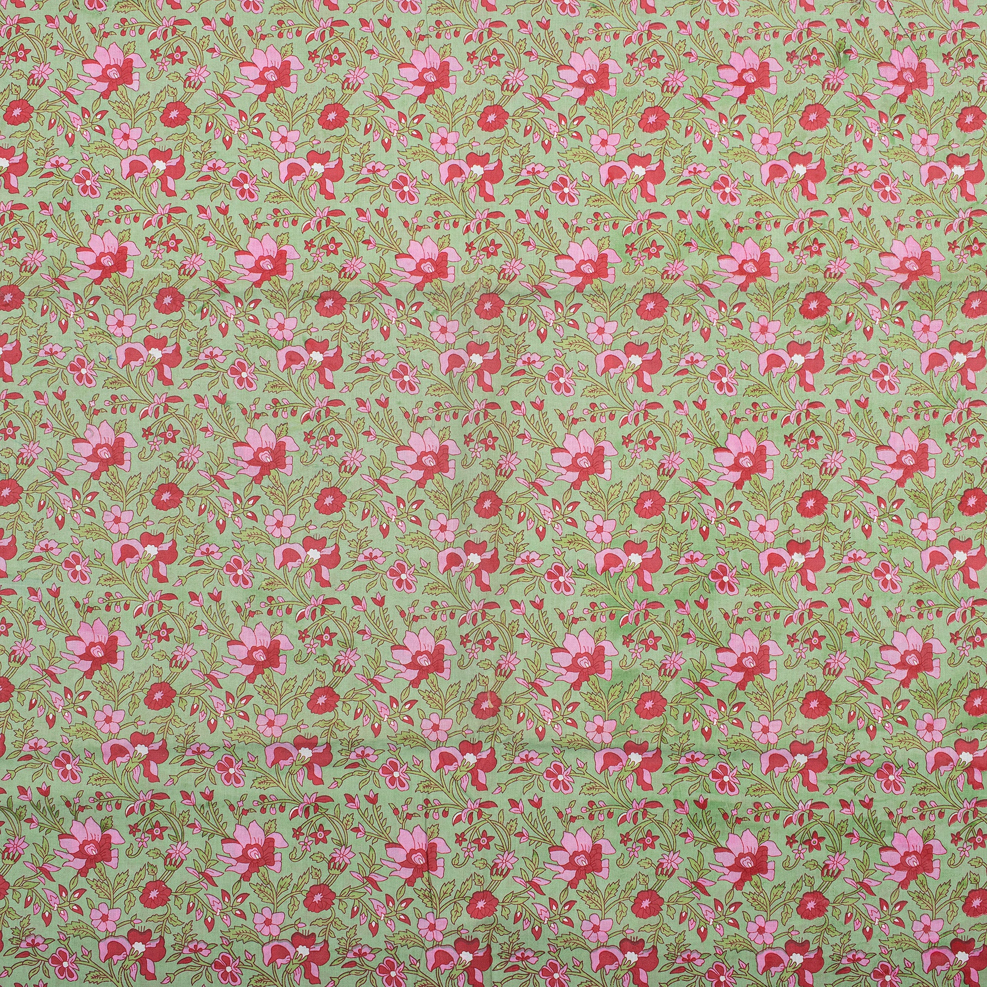 Floral Hand Block Indian Print Fabric Online