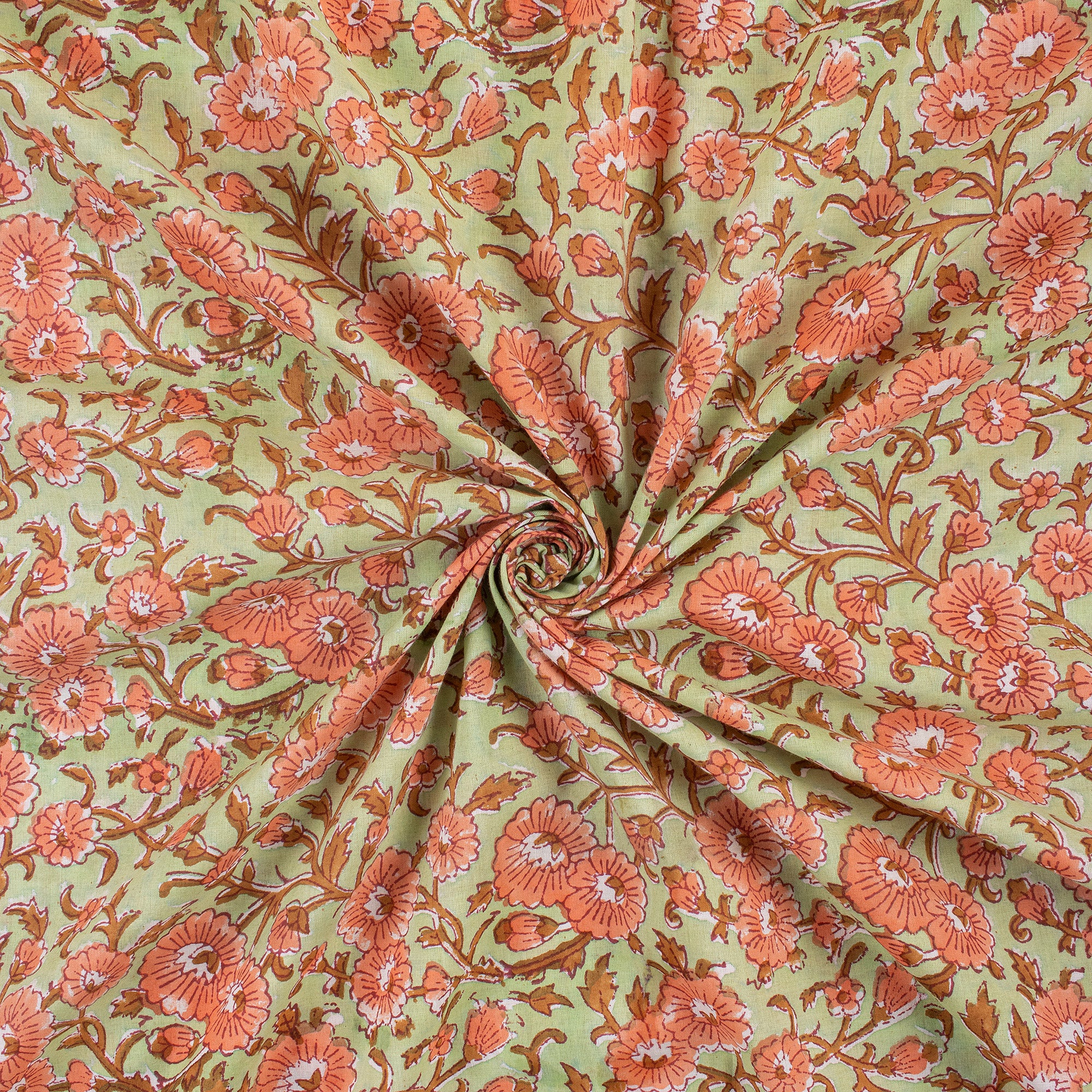 Stylish Handmade Floral Cotton Fabric in India