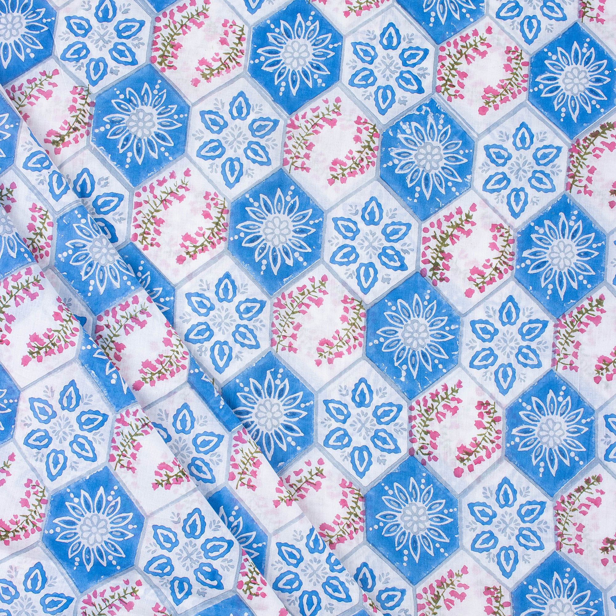 Latest Tie Dye Cotton Geometric Print Fabric