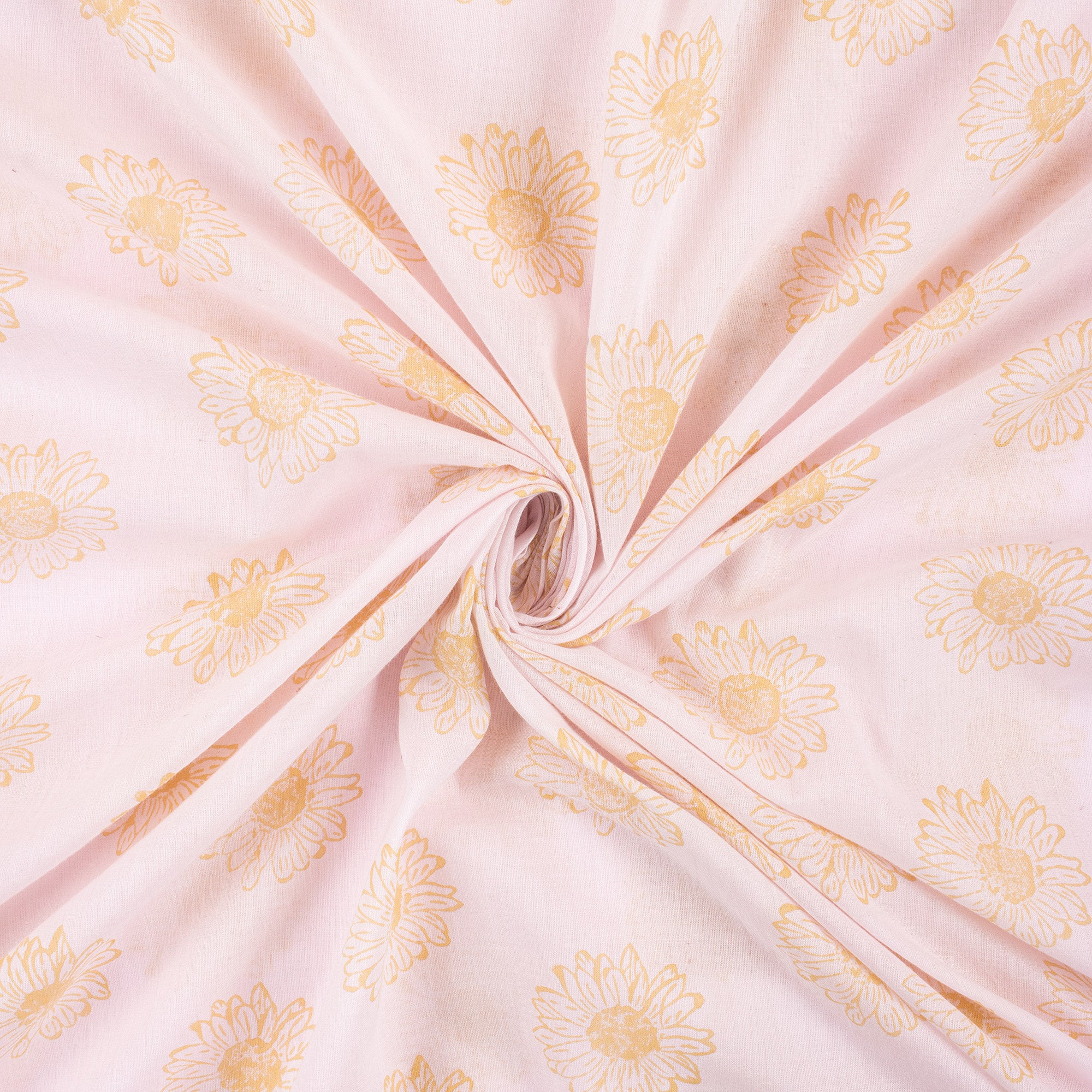 Beautiful Indian Floral Hand Block Printed Cotton Fabric