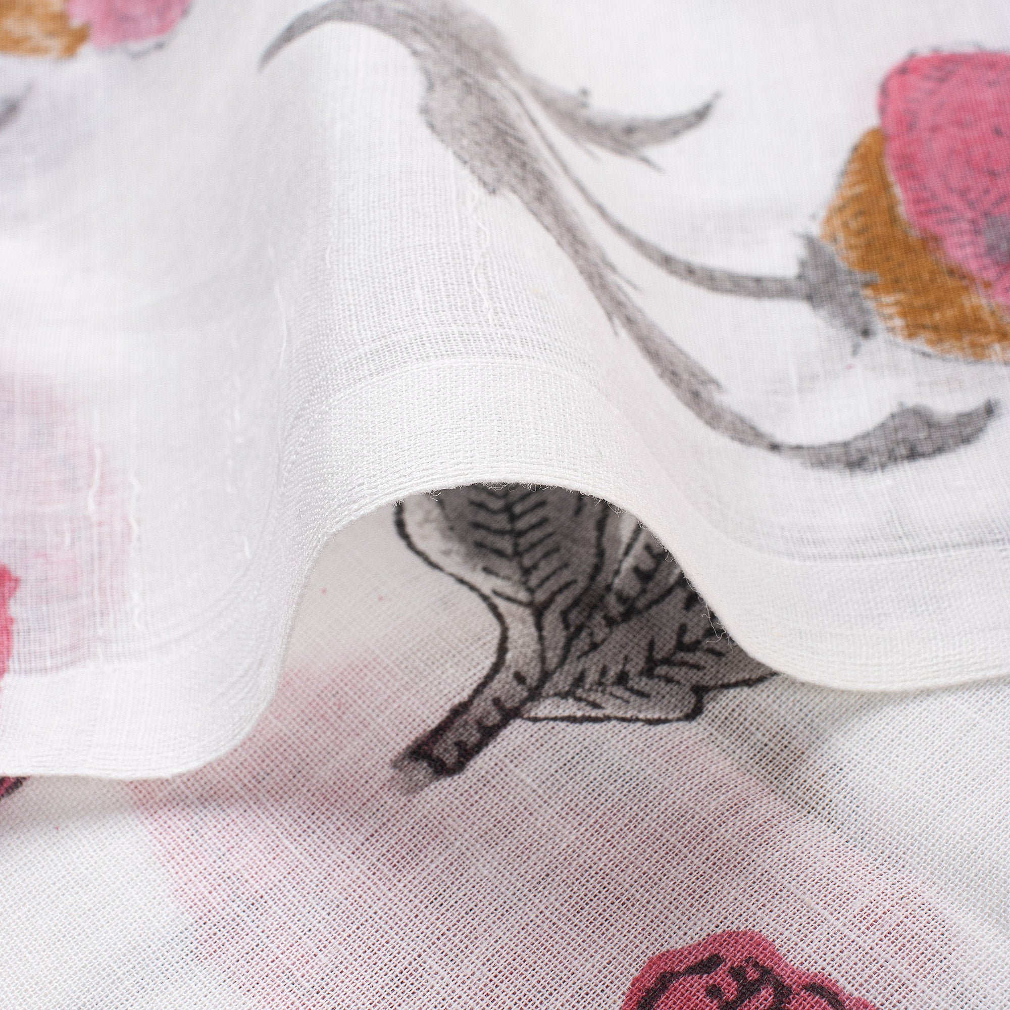 Premium Hand Block Printed Floral Cotton Fabric