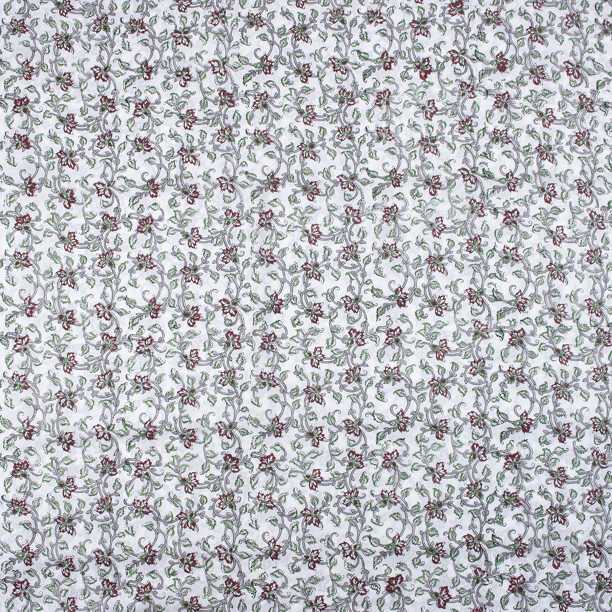 Sky Blue Floral Printed Jaipur Cotton Fabric
