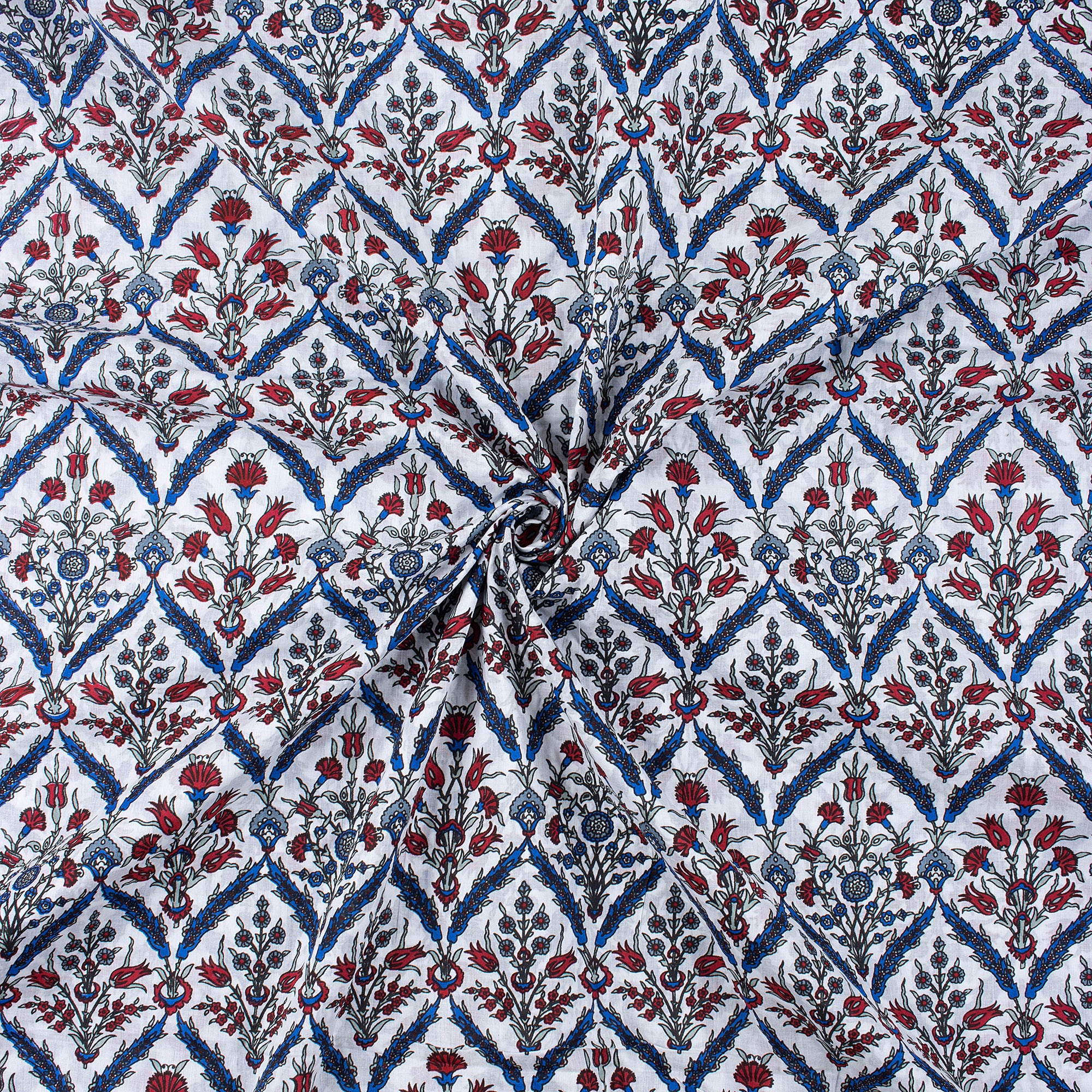 Best Multicolor Cotton Block Print Fabric