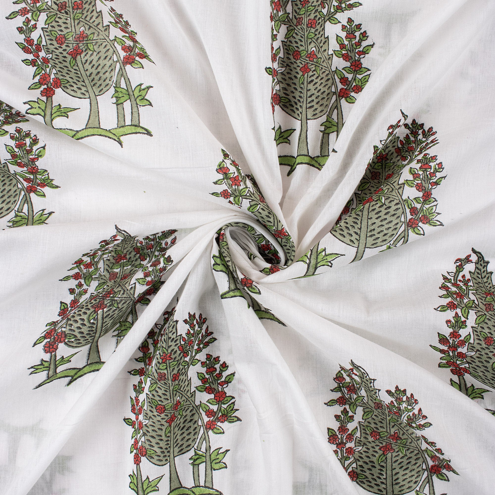 Indian Hand Block Printed Cotton Fabric