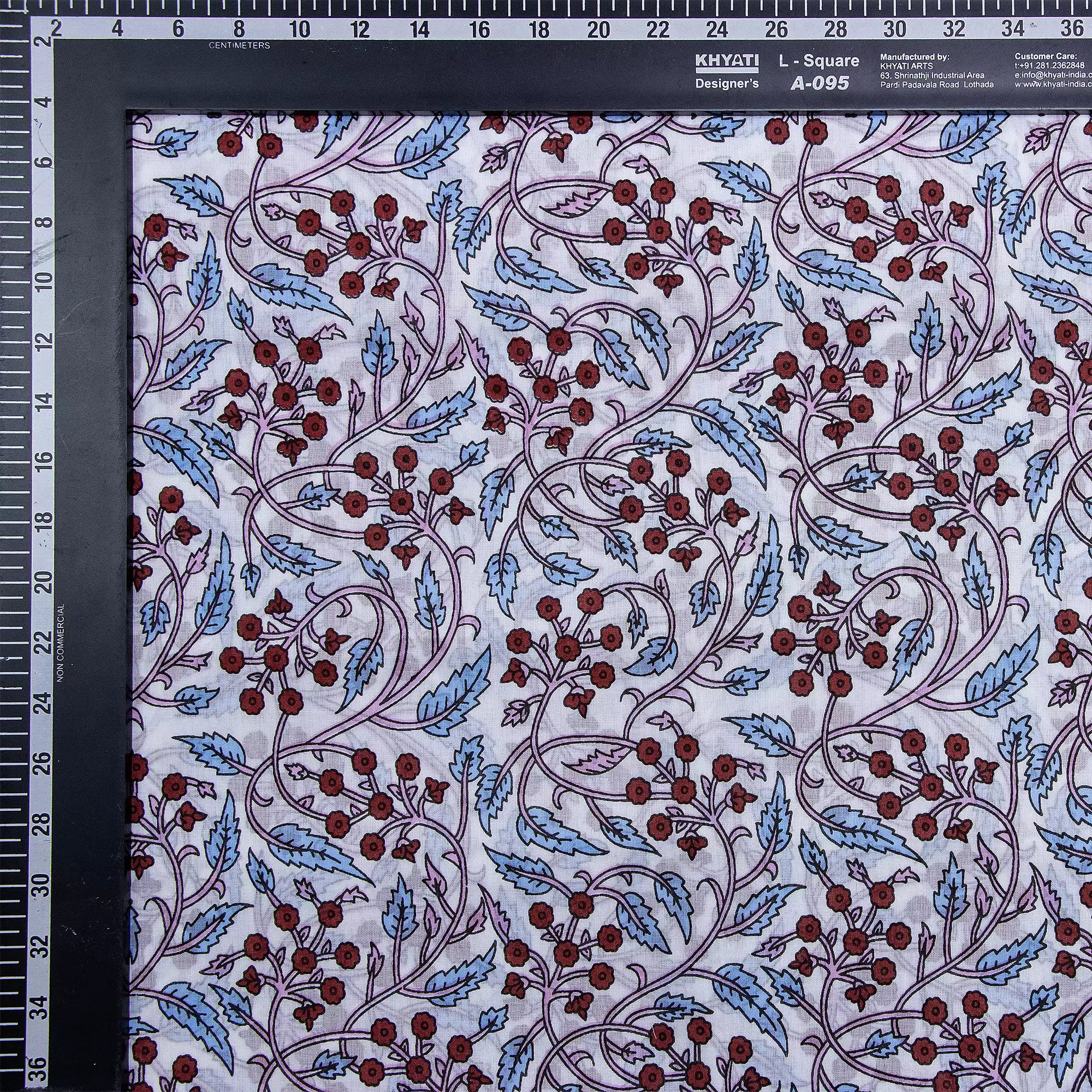 Multi Floral Handmade Printed Cotton Fabric
