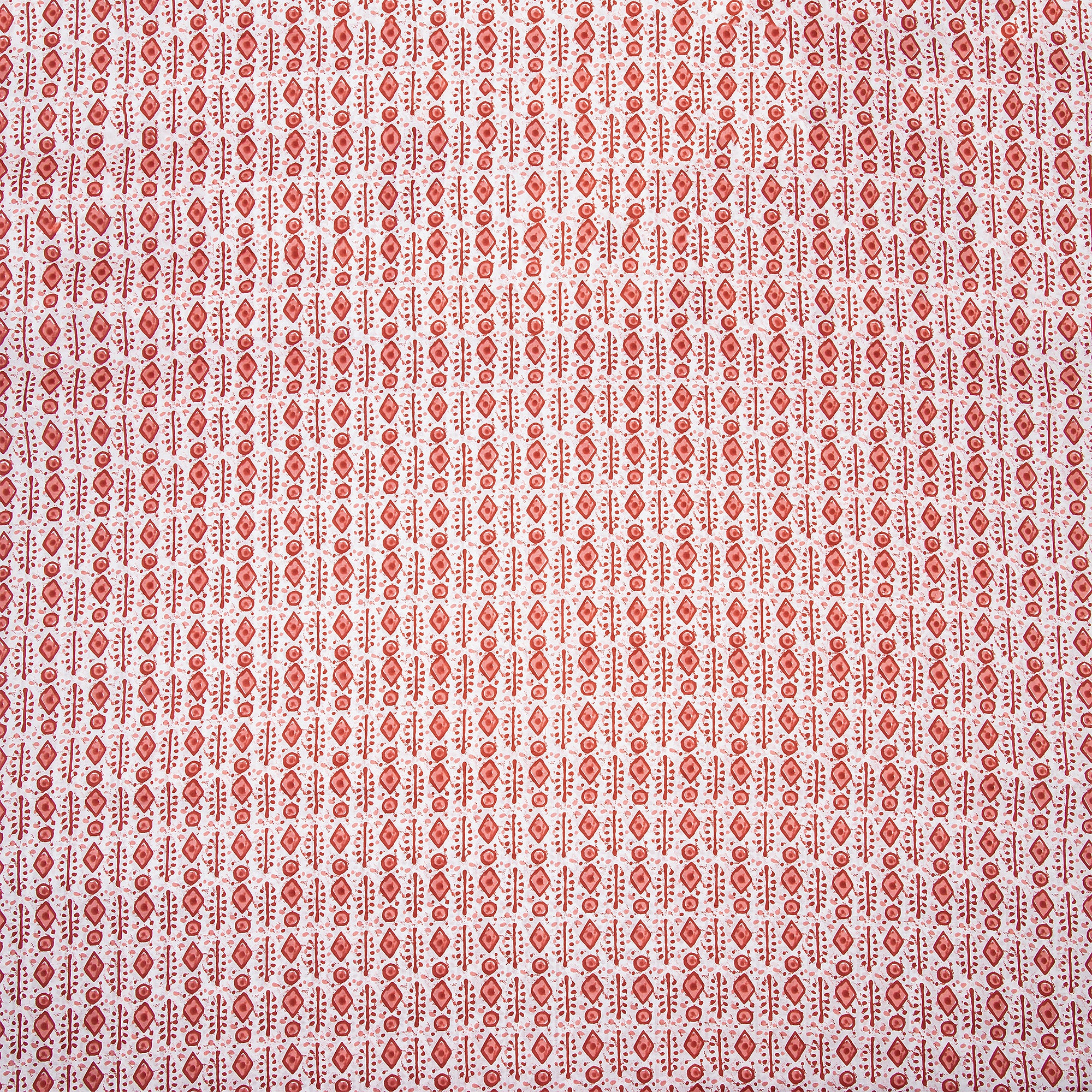 Geometry Pink Hand Block Pure Cotton Fabric