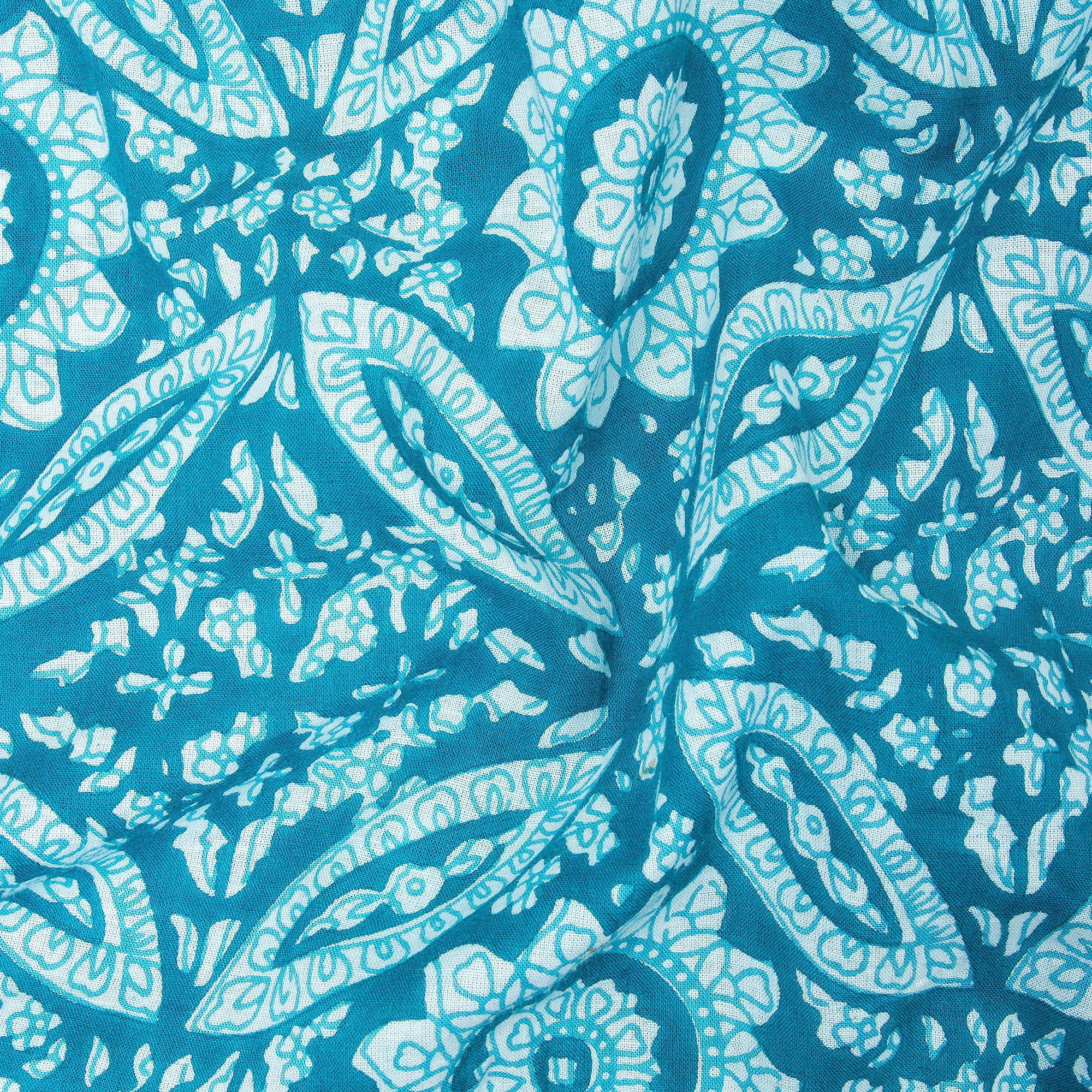 Rangoli Hand Block Printed Soft Cotton Fabric