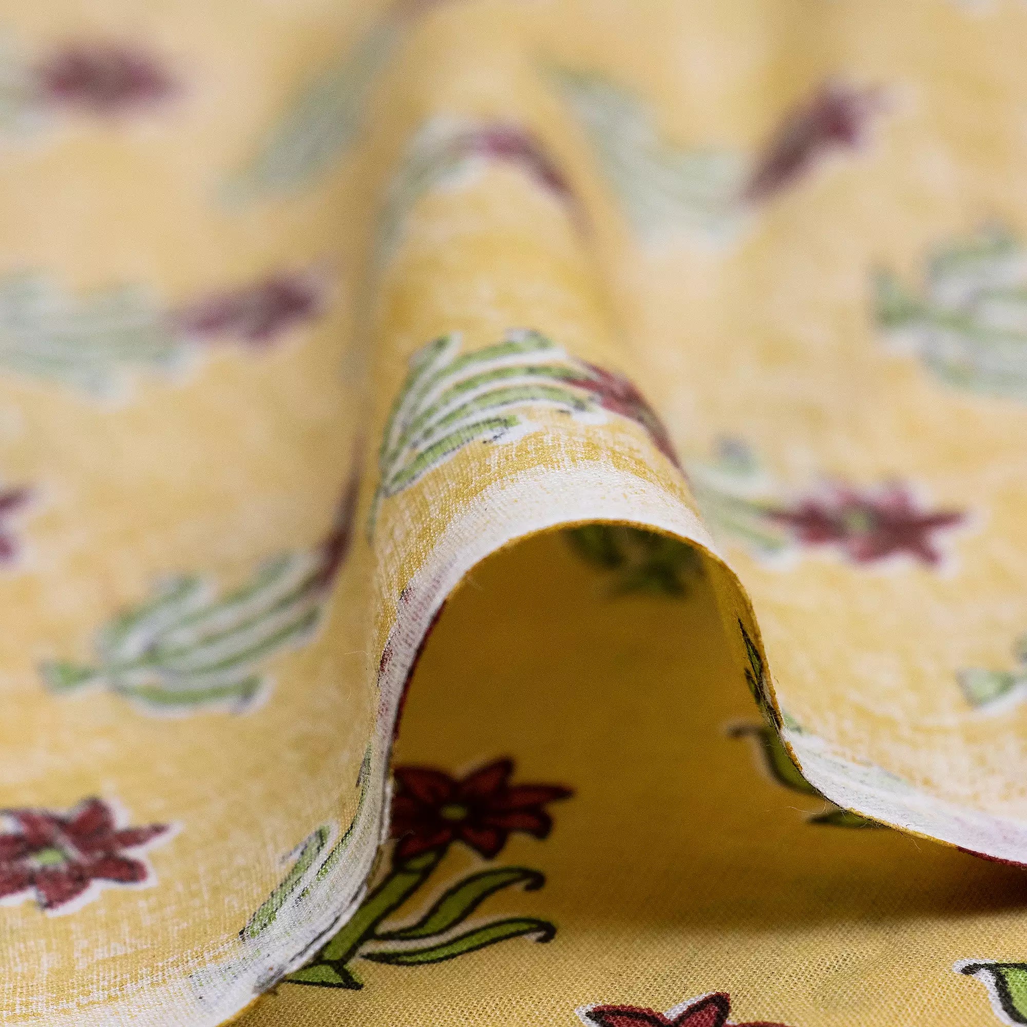 Soft Indian Hand Block Printed Cotton Fabric