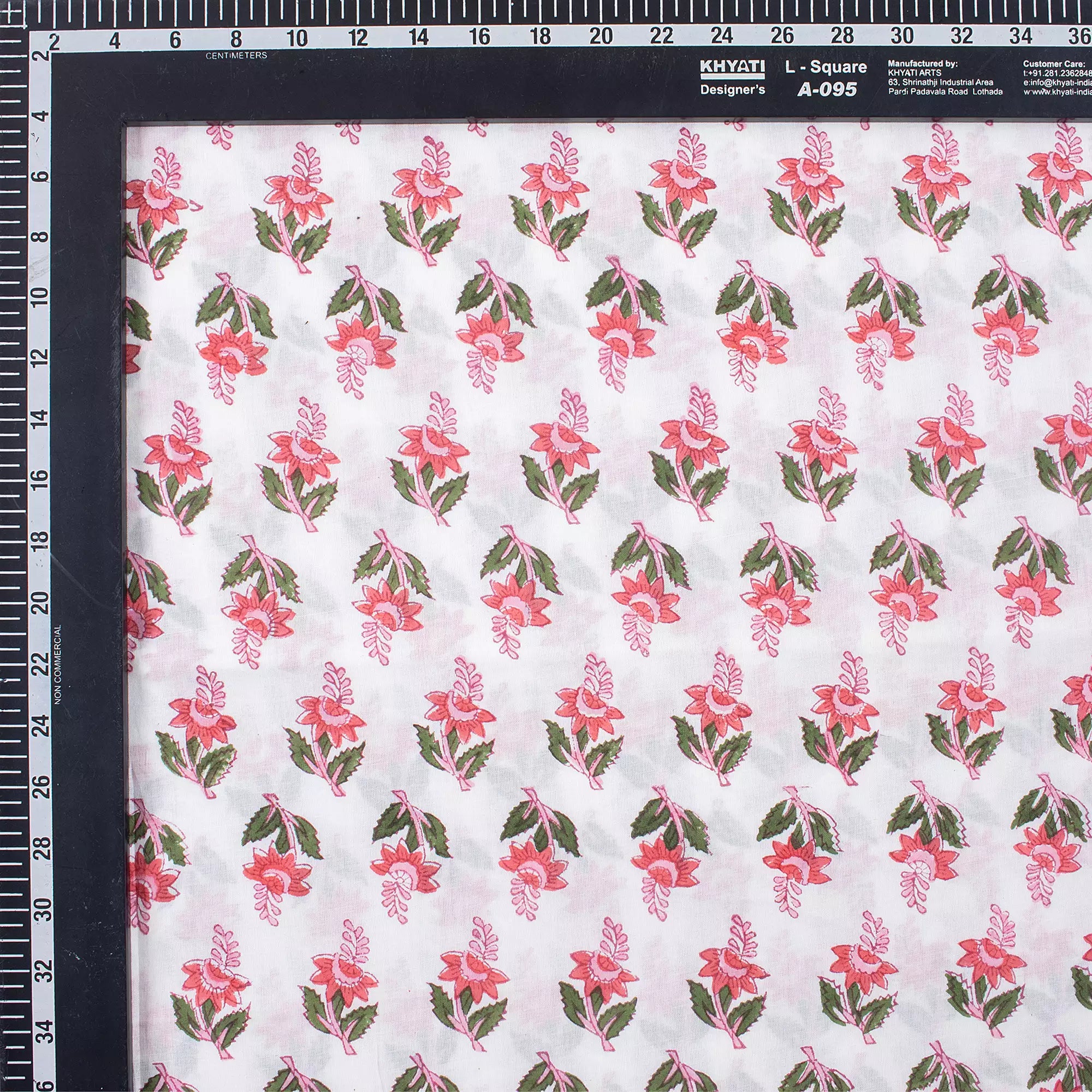 Pink Floral Handmade Cotton Fabric
