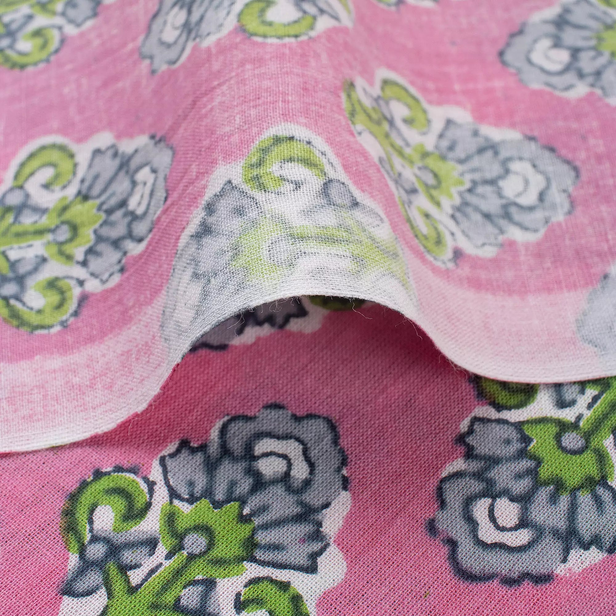 Attractive Floral Hand Block Print Fabric Online in India