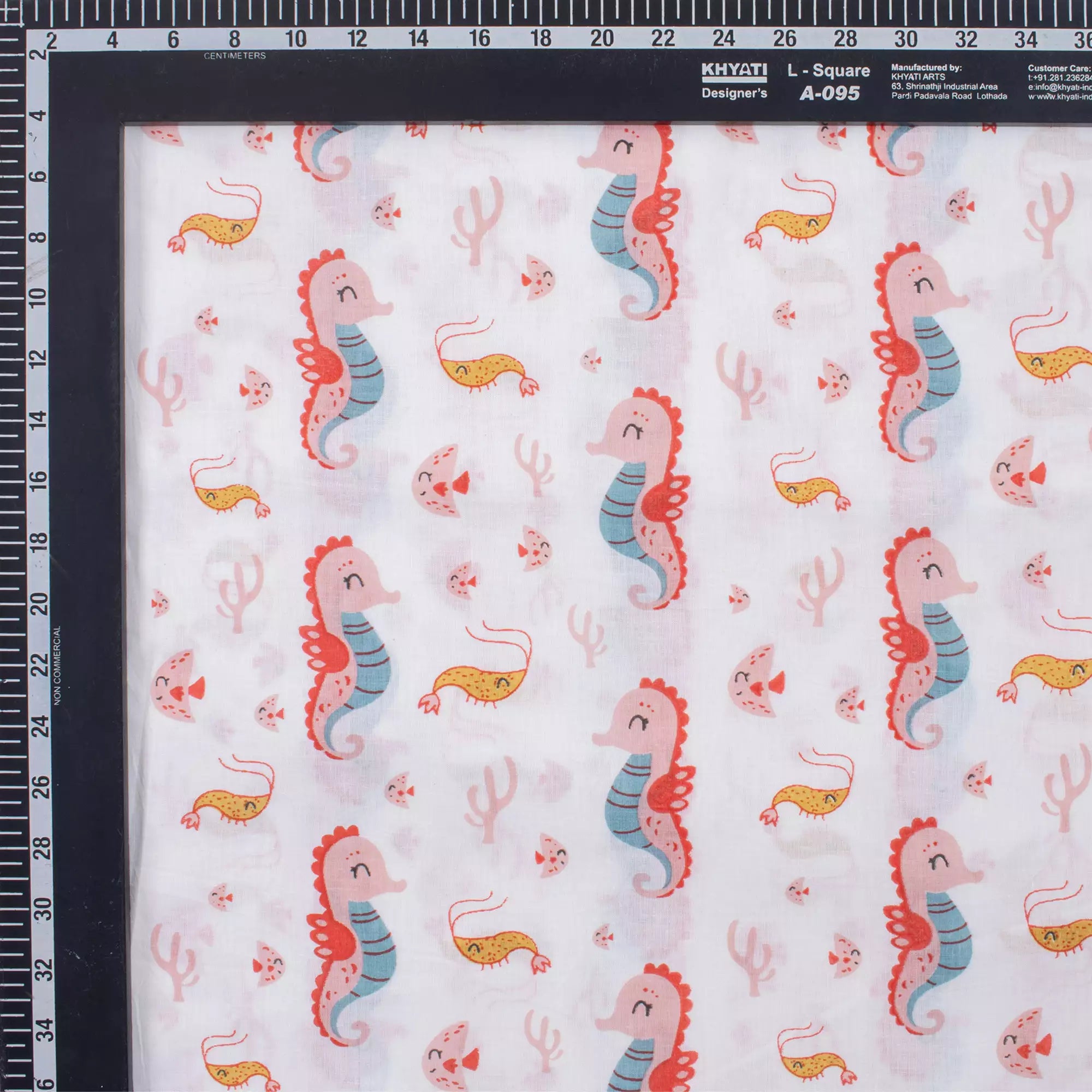 Animal Hand Block Printed Cotton Fabric by the Yard