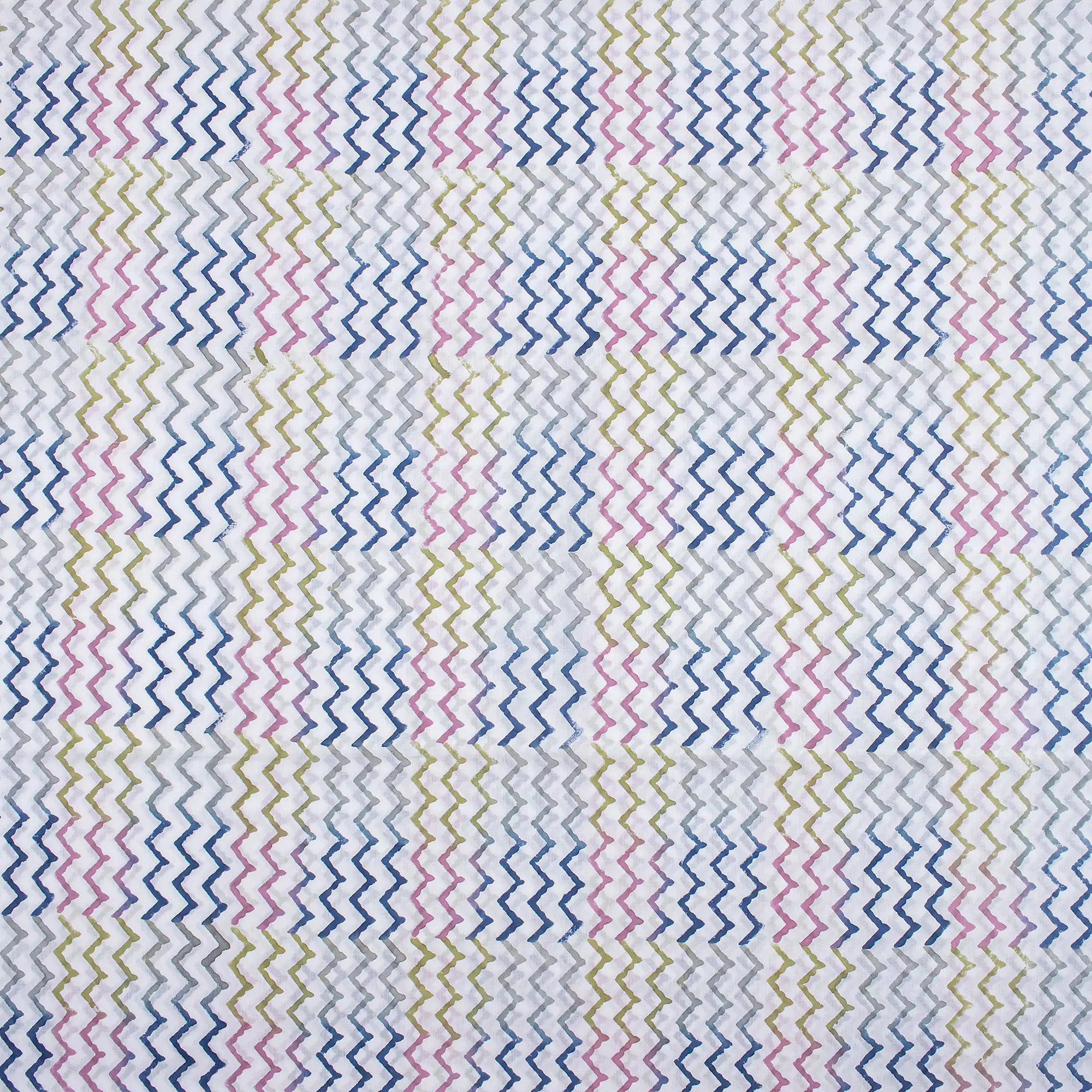 Online Zig Zag Hand Block Printed Fabric