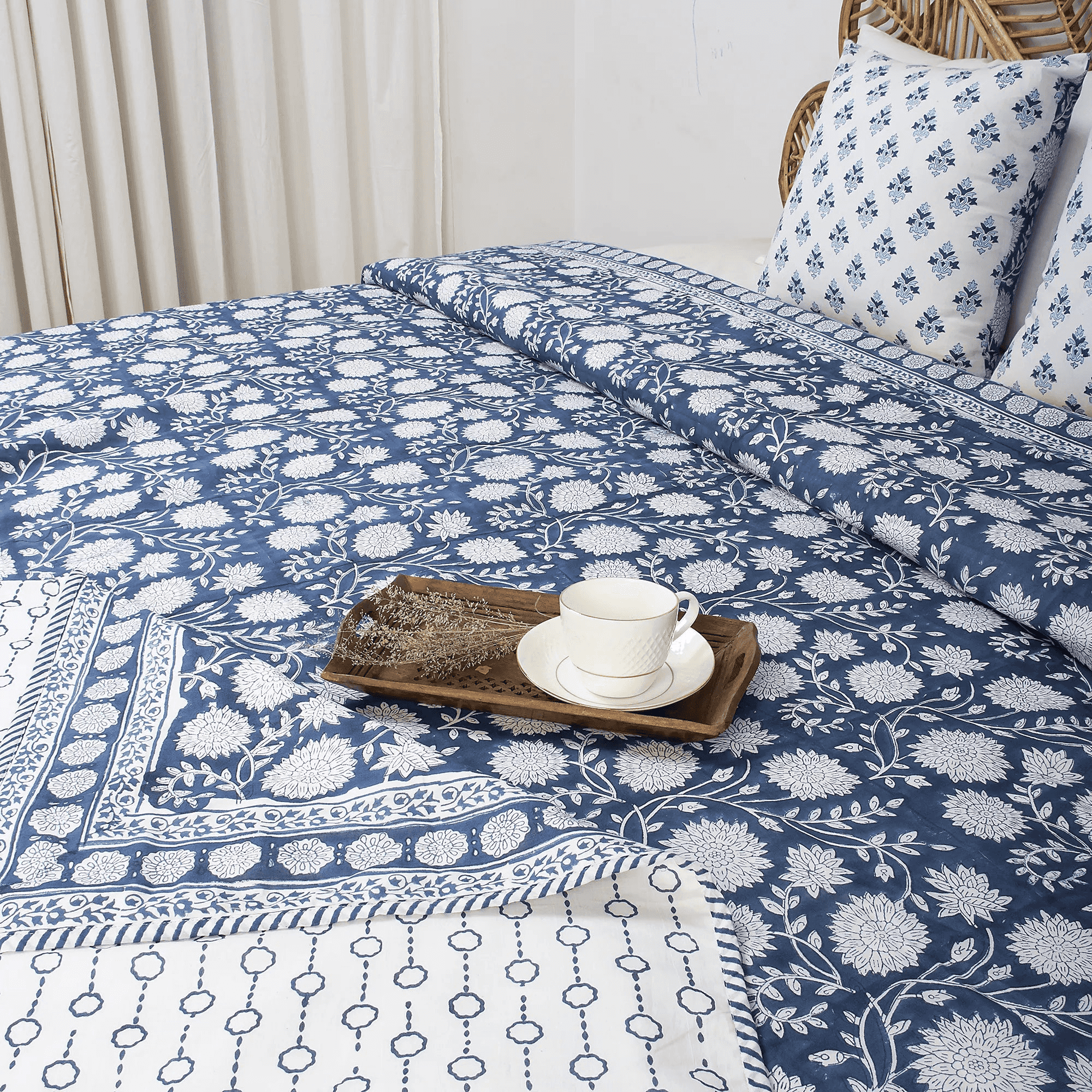 Hand Block Print Pure Cotton Dohar & Reversible