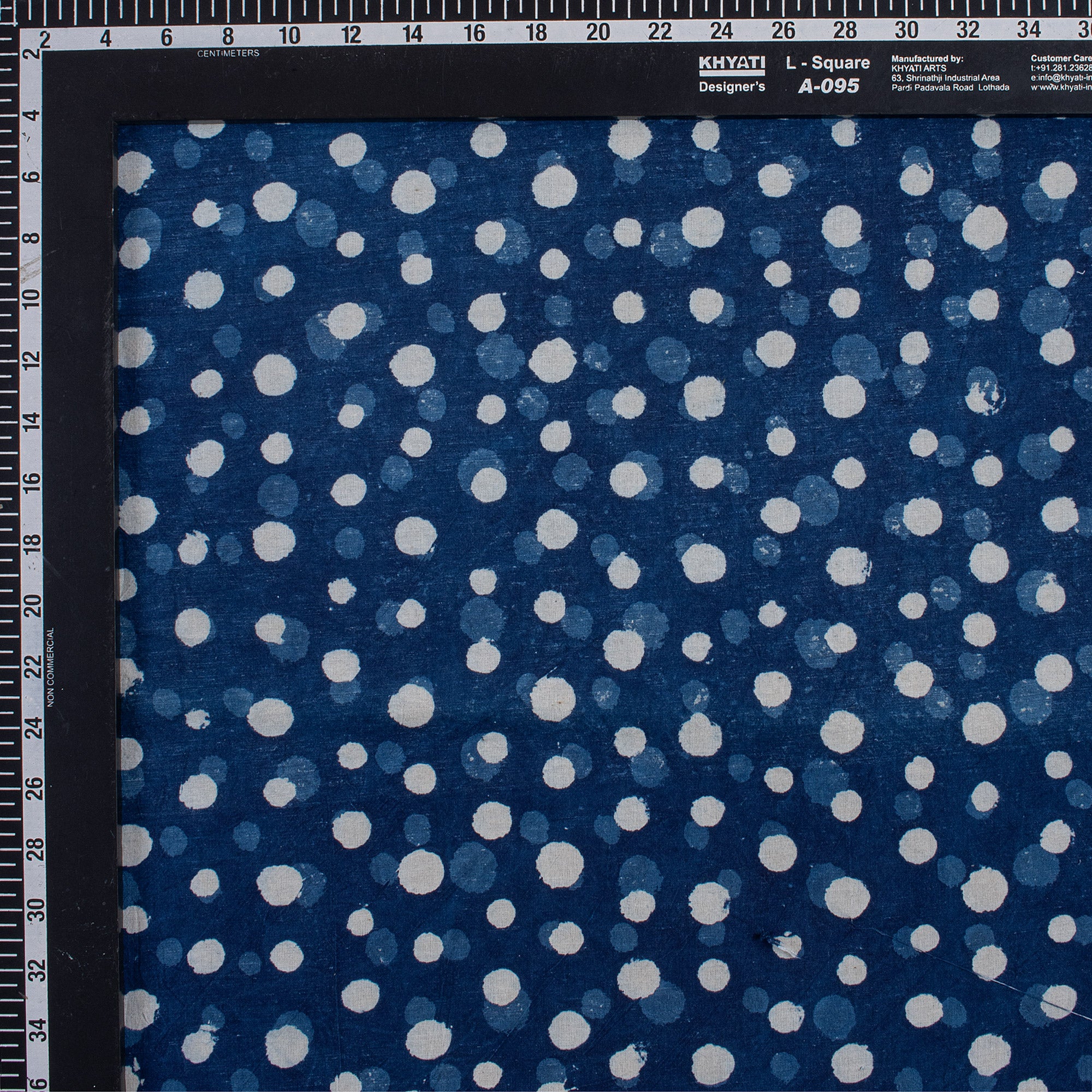 Polka Dots Soft Cotton Indigo Blue Fabric