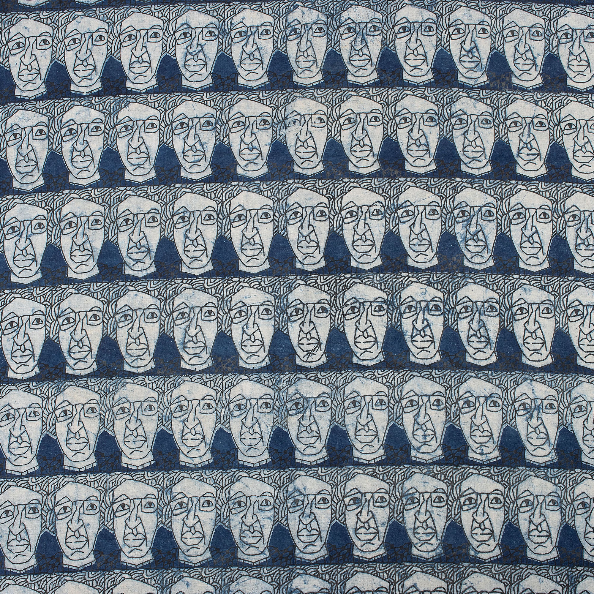 Human Hand Block Print Indigo Fabric Online