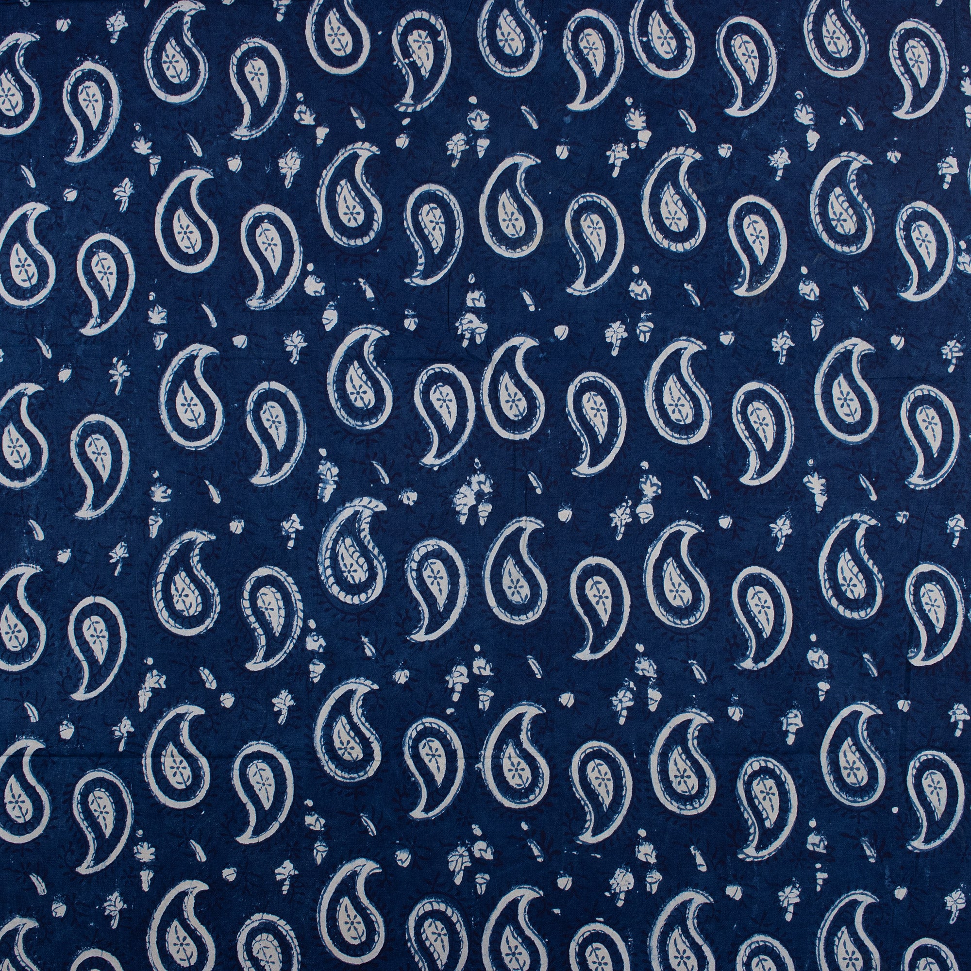Hand Block Printed Paisley Cotton Fabric