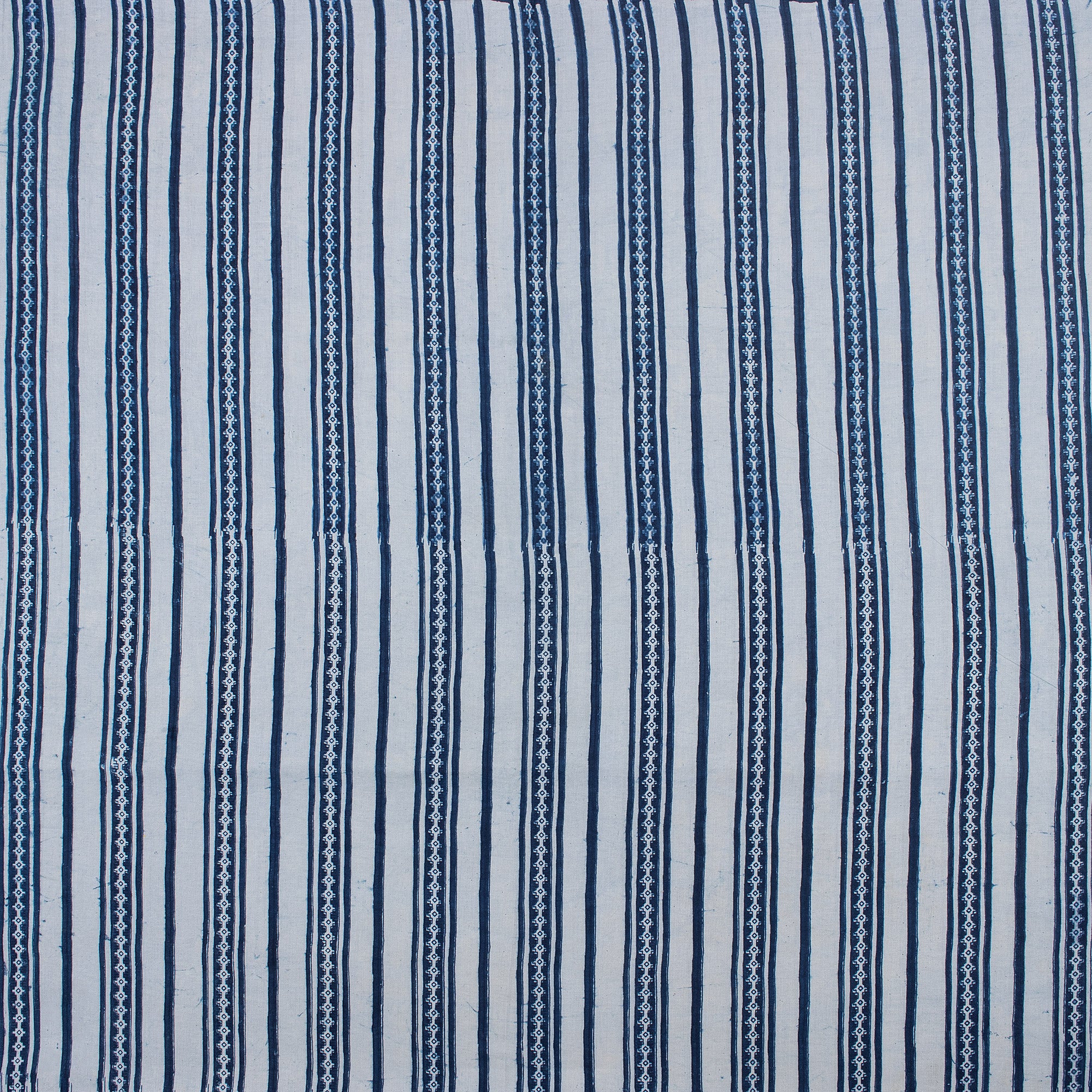 Online Blue Stripe Indigo Fabric Cotton Material in India